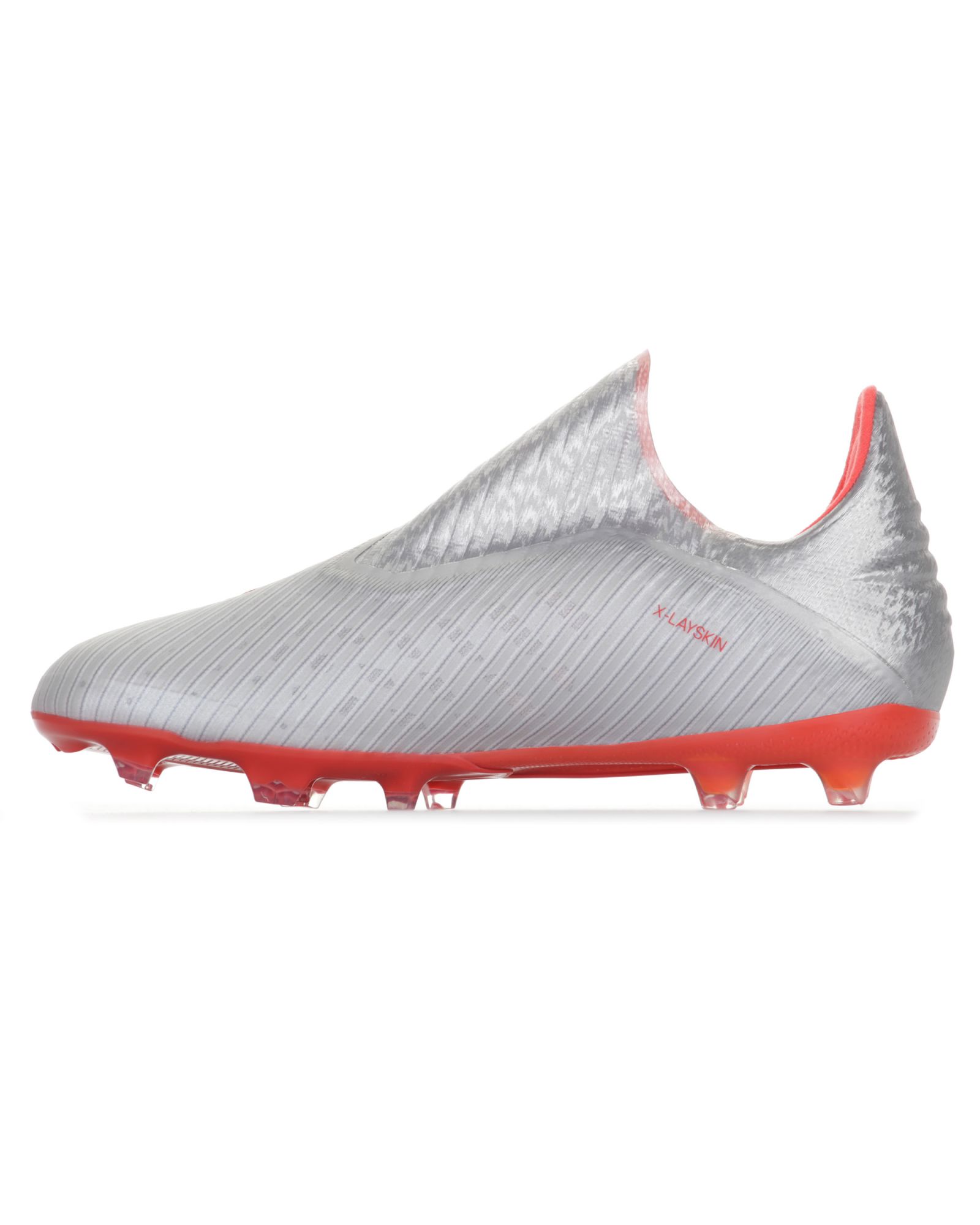 Botas de Fútbol X 19+ FG Junior Plata Rojo - Fútbol Factory