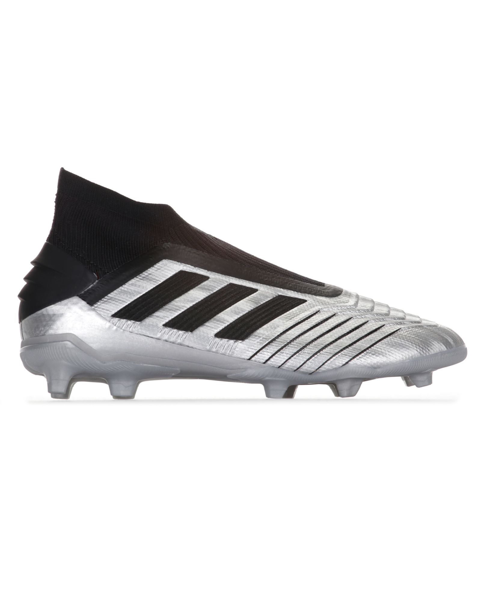 Botas de Fútbol Predator 19+ FG Junior Plata Negro - Fútbol Factory