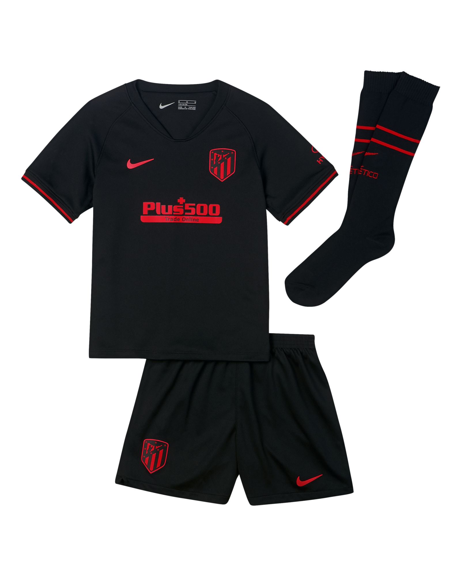 Conjunto 2ª Atlético de Madrid 2019/2020 Infantil Negro - Fútbol Factory