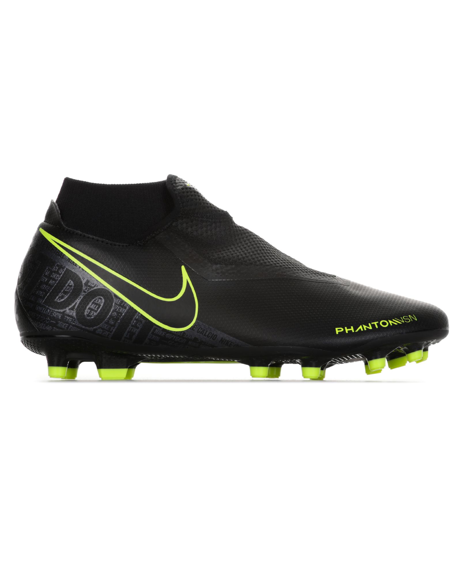 Botas de Fútbol Phantom Vision Academy DF FG/MG Negro Fluor - Fútbol Factory