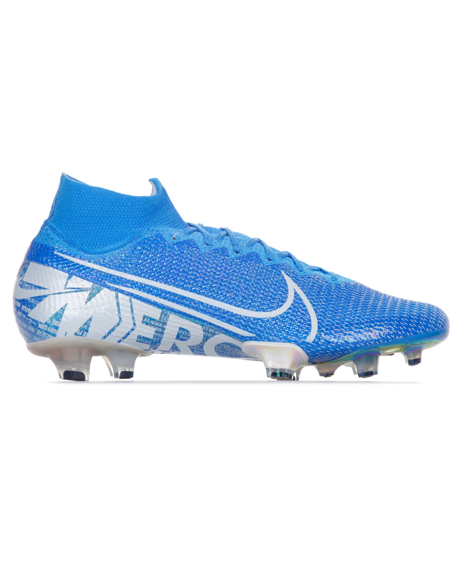 Botas de fútbol Mercurial Superfly 7 Elite FG Azul Blanco - Fútbol Factory