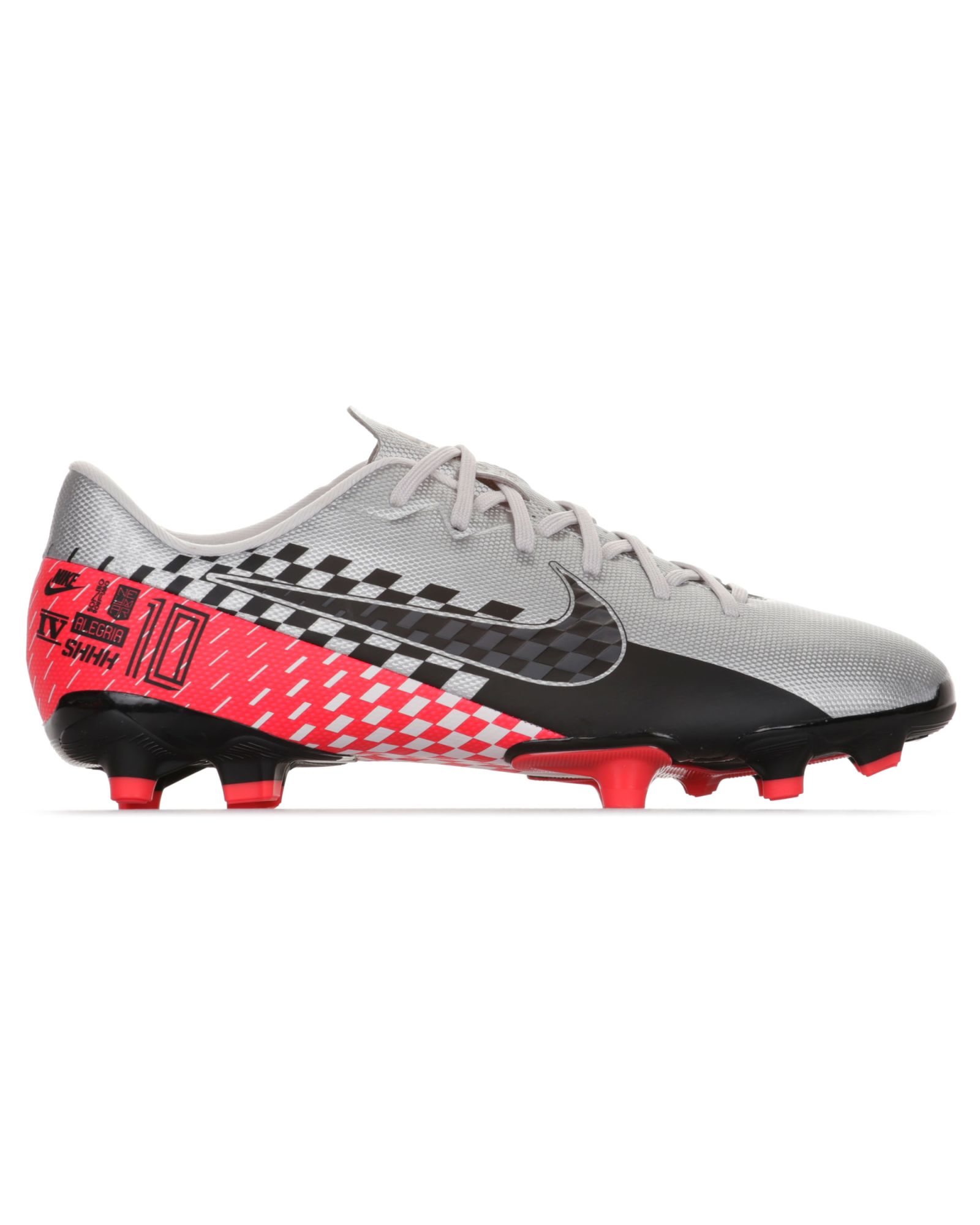 Botas de Fútbol Mercurial Vapor 13 Academy NJR FG/MG Junior Plata Rojo - Fútbol Factory