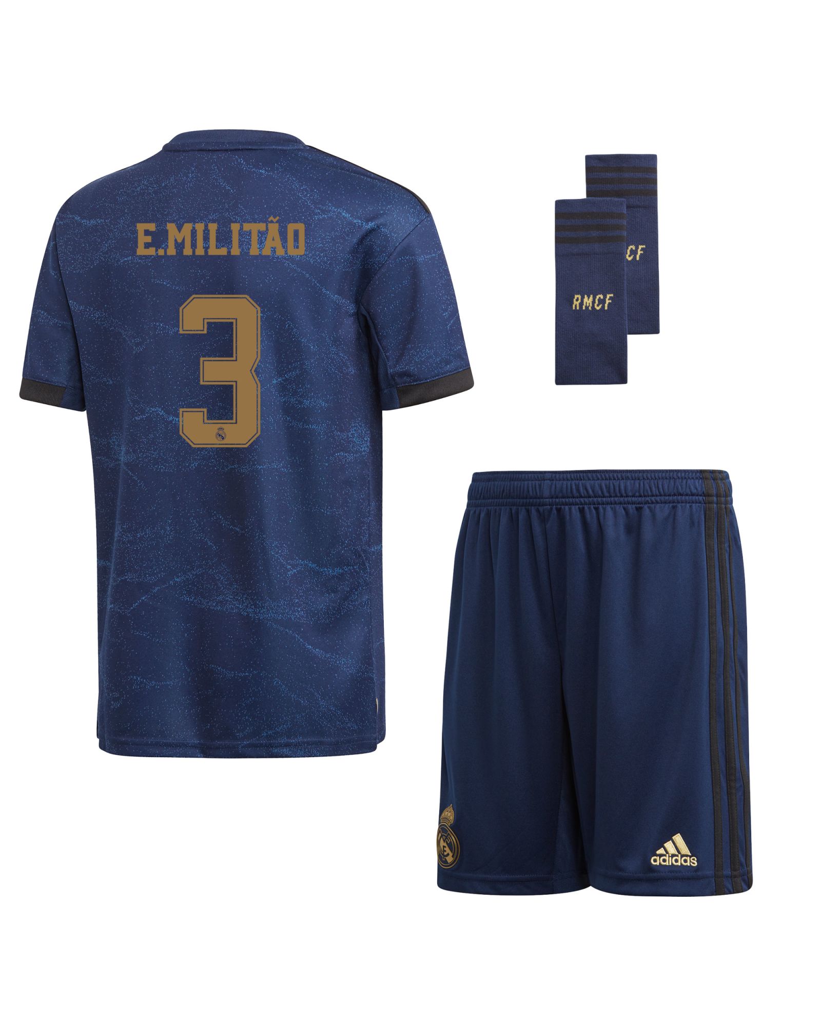 Conjunto 2ª Real Madrid 2019/2020 Junior Azul E. Militao - Fútbol Factory