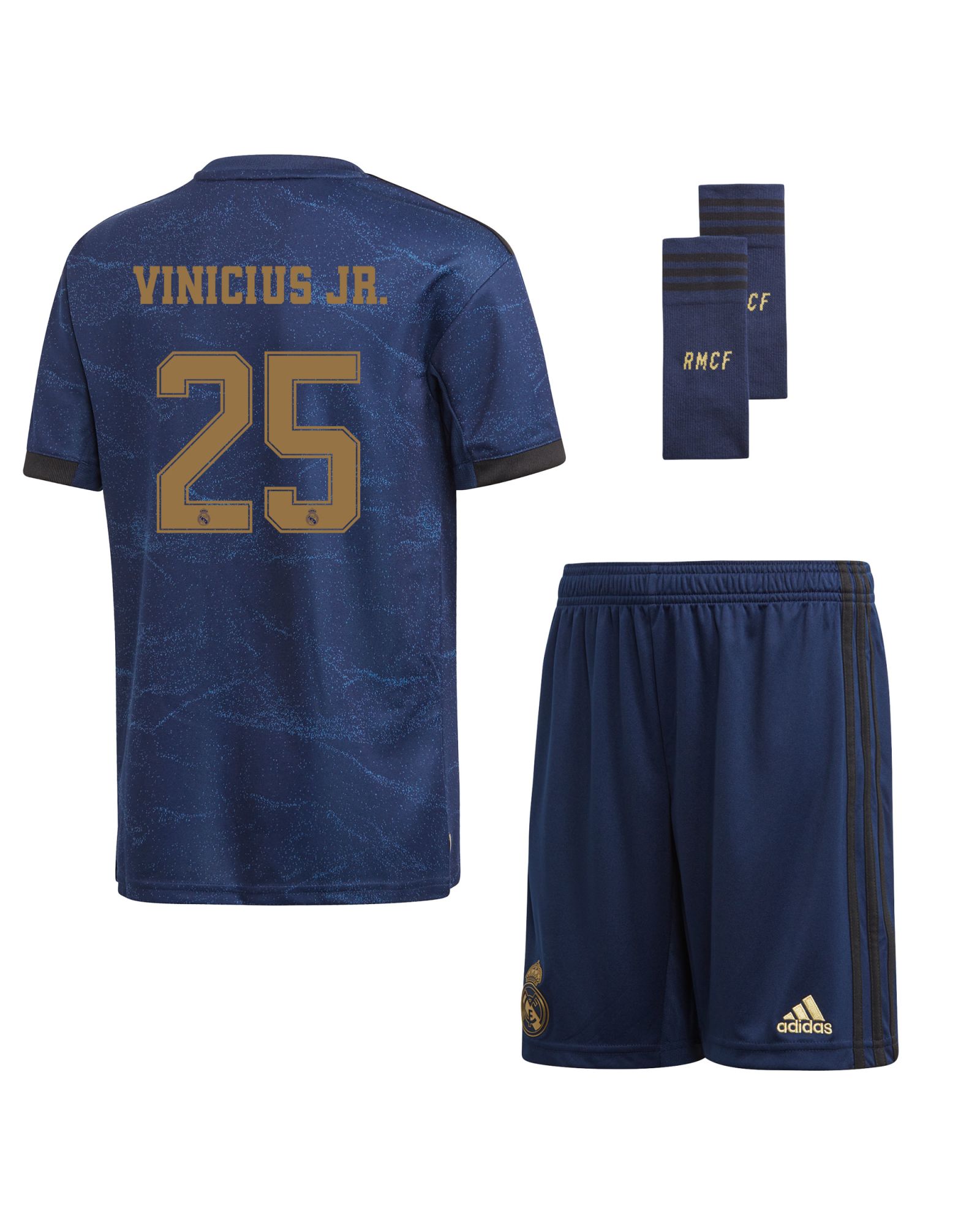 Conjunto 2ª Real Madrid 2019/2020 Junior Azul Vinicius JR. - Fútbol Factory