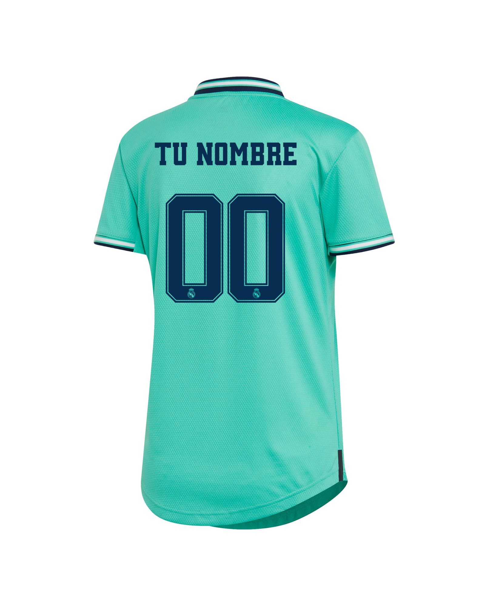 Camiseta 3ª Real Madrid 2019/2020 Mujer Verde Personalizado - Fútbol Factory