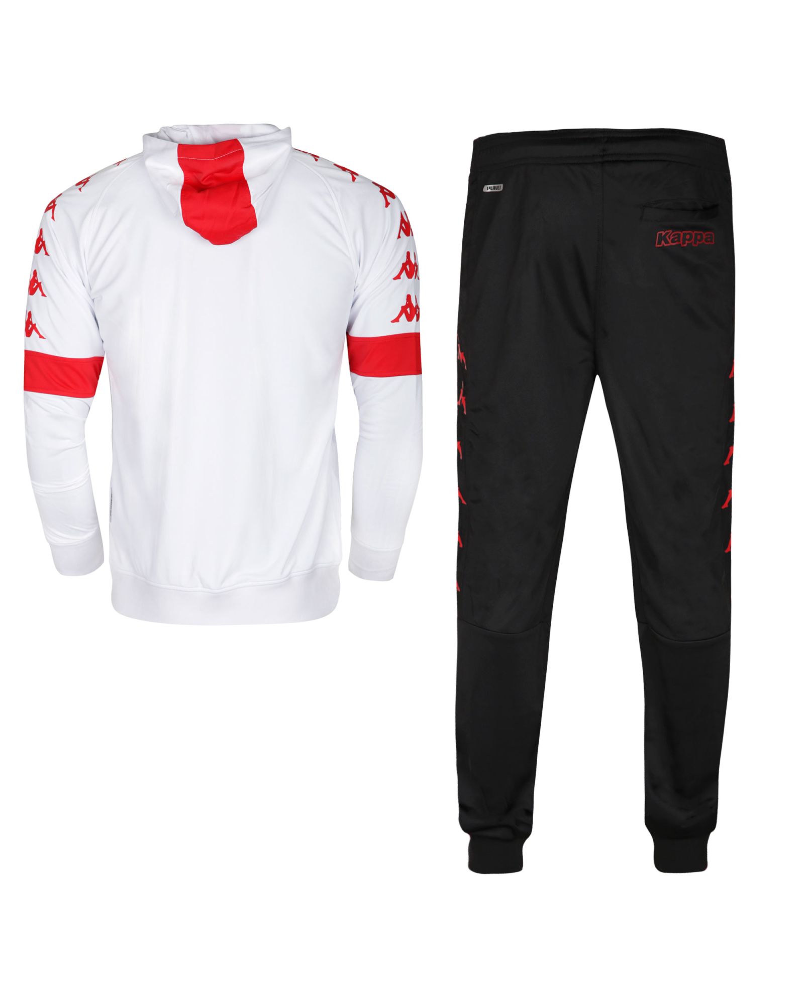 KAPPA FÚTBOL Kappa ABEOD 3 MONACO - Chándal hombre white/black/red -  Private Sport Shop