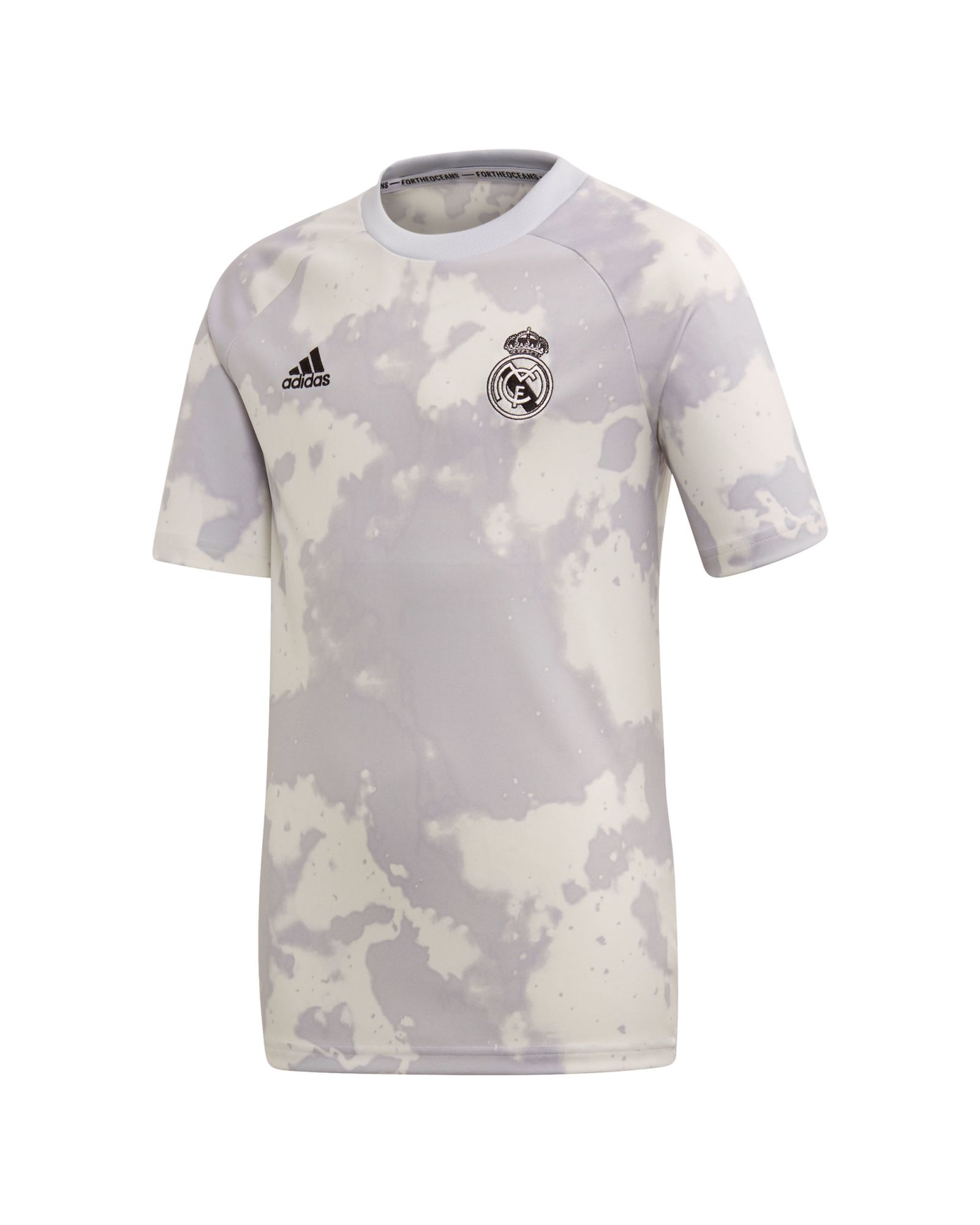 Camiseta Pre-Match Real Madrid 2019/2020 Parley Junior Blanco Gris - Fútbol Factory