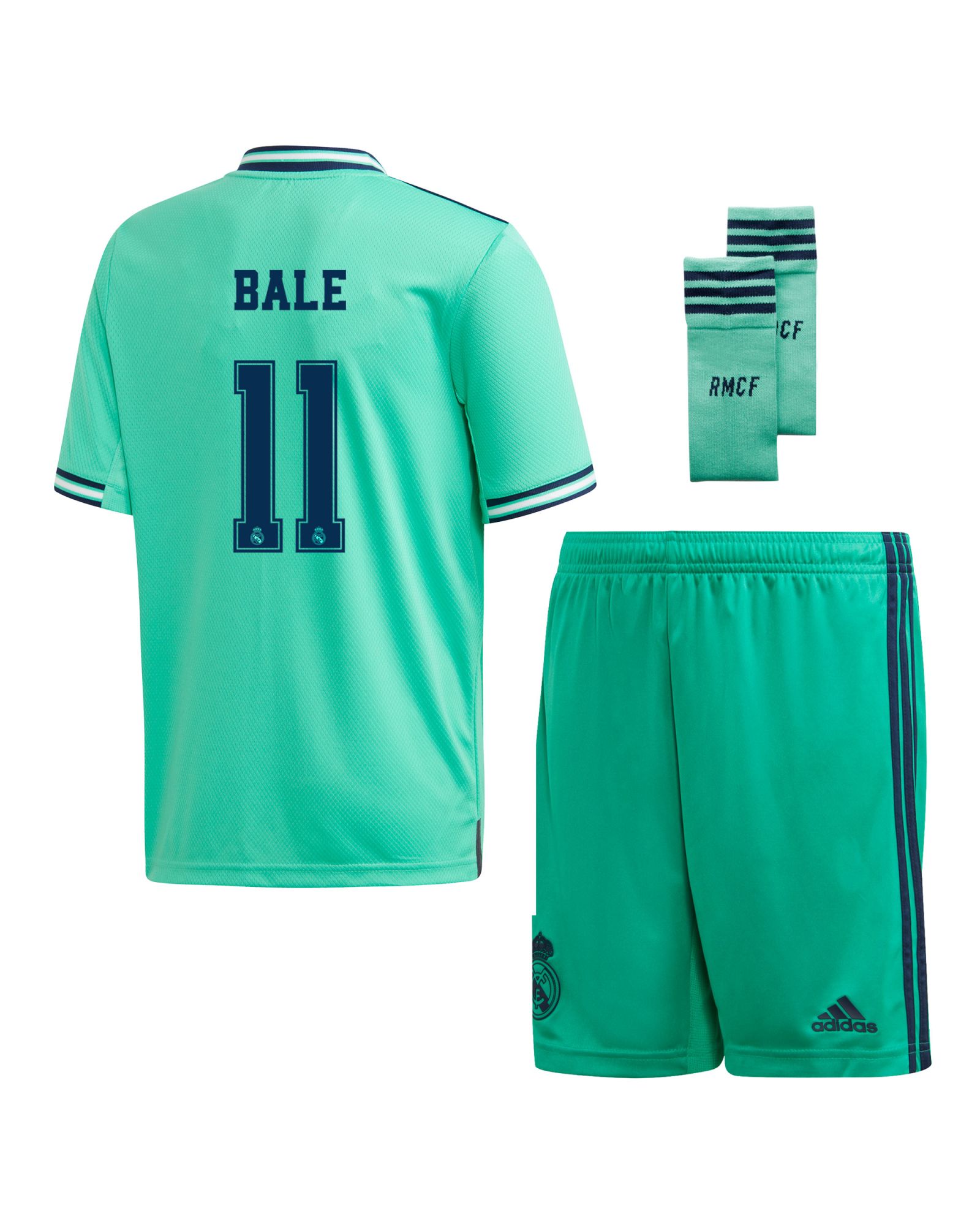 Conjunto 3ª Real Madrid 2019/2020 Junior Verde Bale - Fútbol Factory