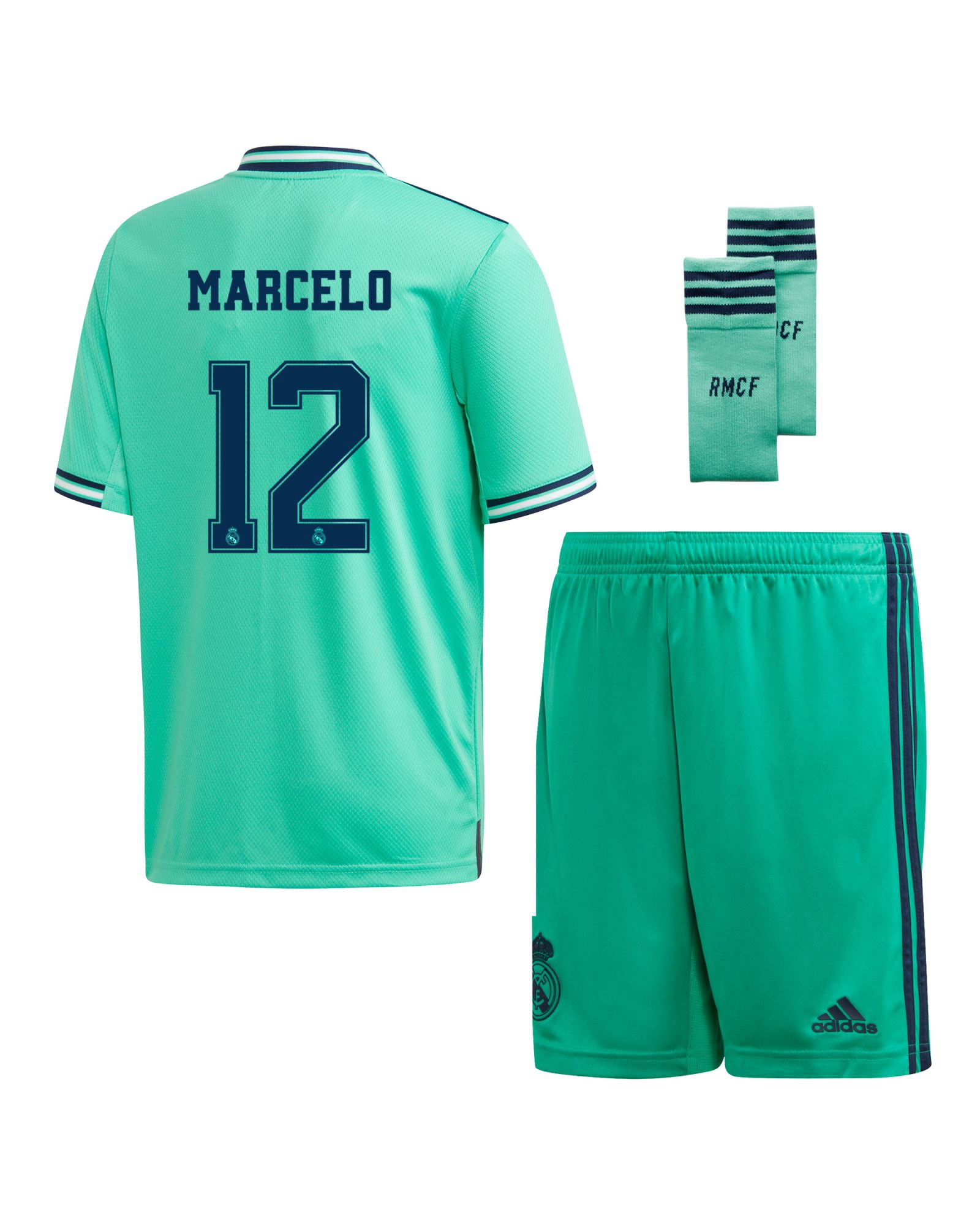 Conjunto 3ª Real Madrid 2019/2020 Junior Verde Marcelo - Fútbol Factory