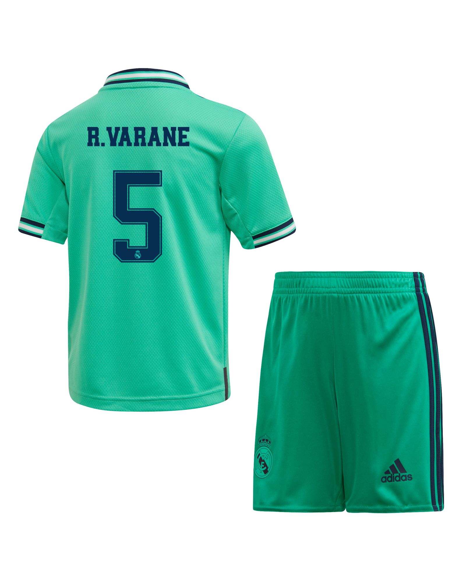 Conjunto 3ª Real Madrid 2019/2020 Infantil Verde R. Varane - Fútbol Factory