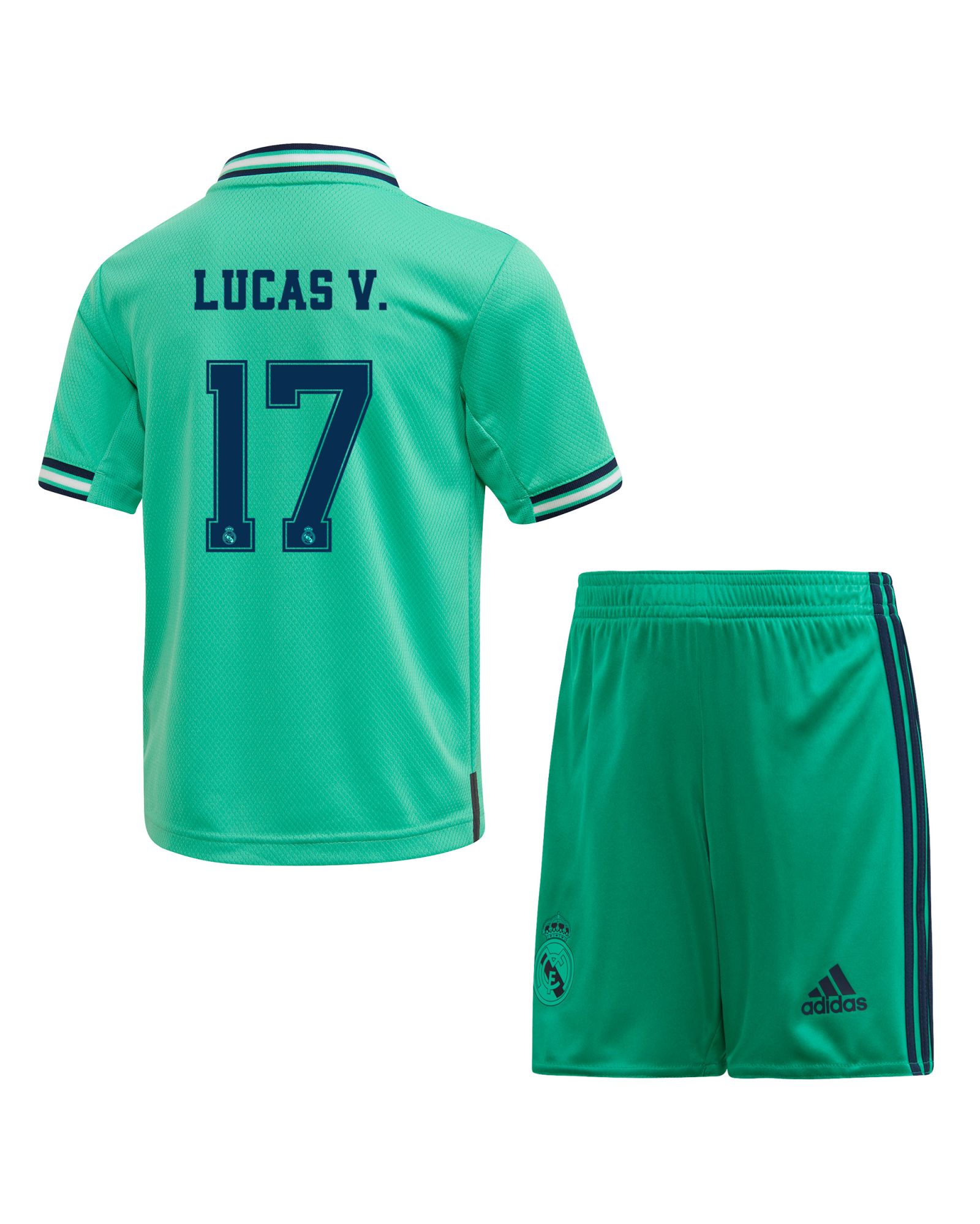 Conjunto 3ª Real Madrid 2019/2020 Infantil Verde Lucas Vázquez - Fútbol Factory