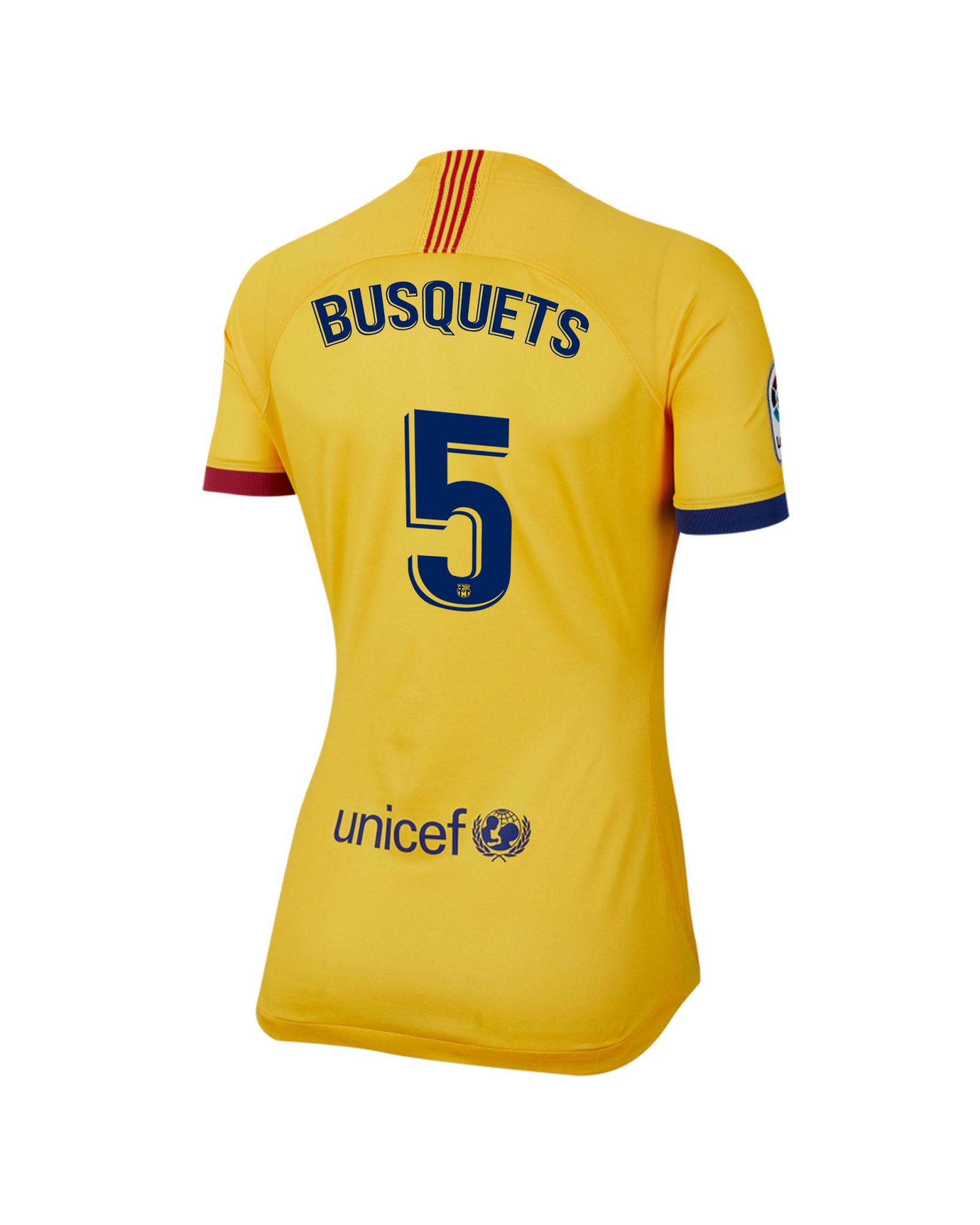 Camiseta 2ª FC Barcelona 2019/2020 Mujer Amarillo Busquets - Fútbol Factory