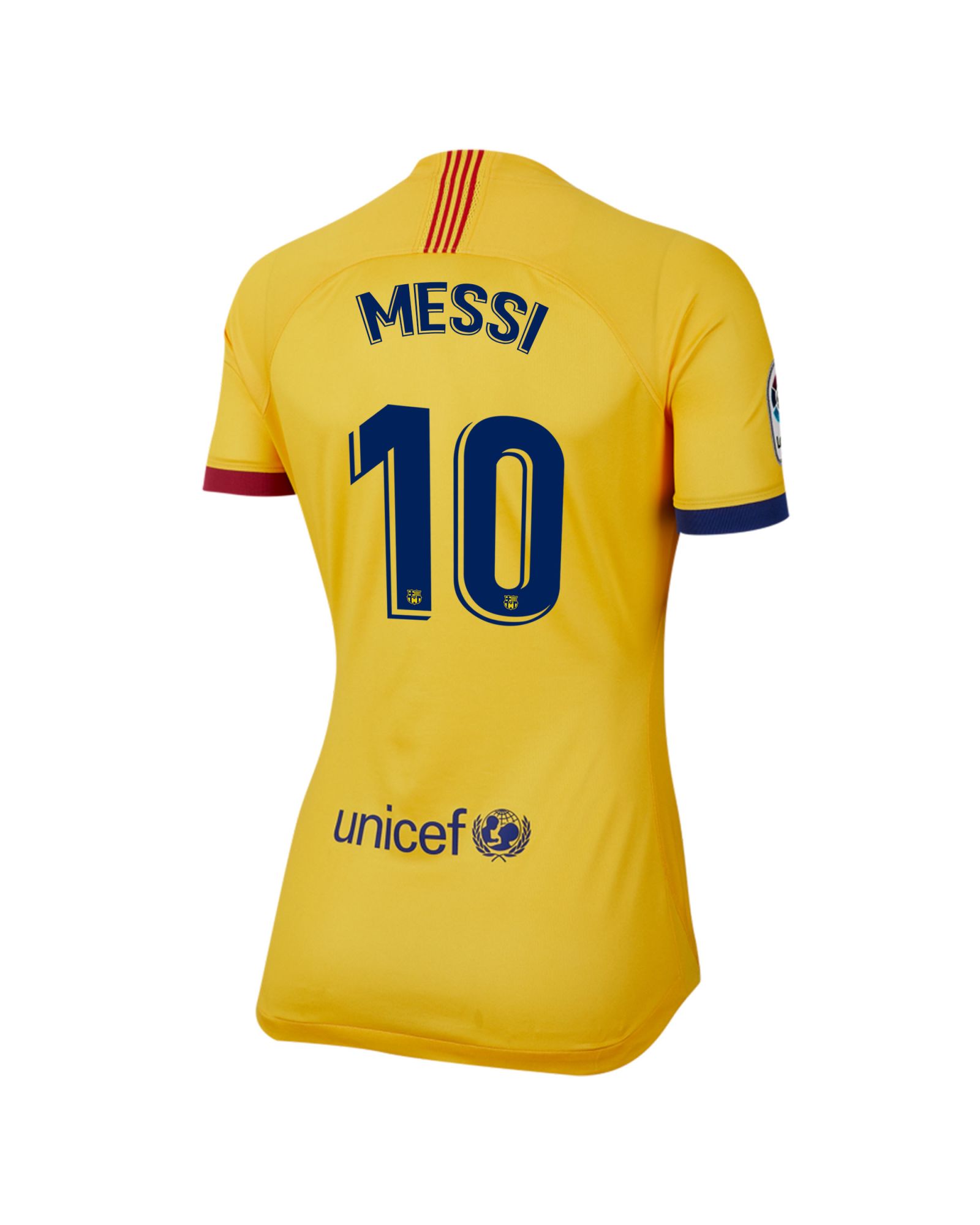 Camiseta 2ª FC Barcelona 2019/2020 Mujer Amarillo Messi - Fútbol Factory