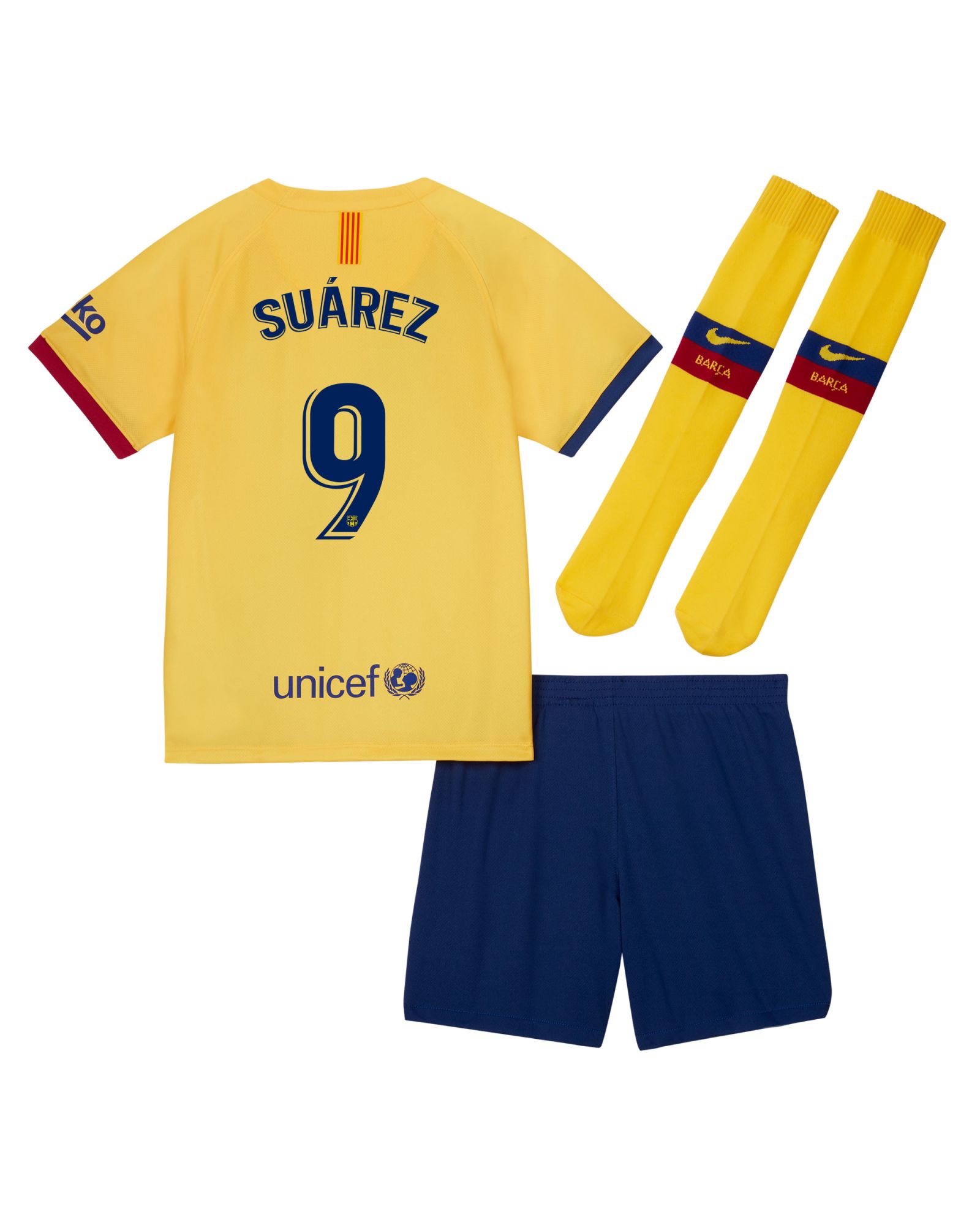 Conjunto 2ª FC Barcelona 2019/2020 Infantil Amarillo Suárez - Fútbol Factory