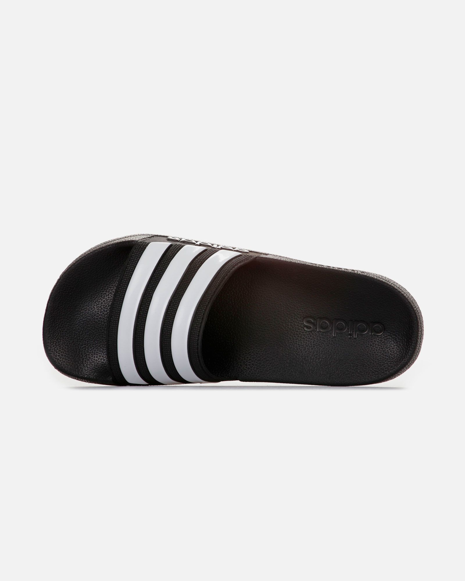 Chanclas Adilette Shower Junior Negro Blanco - Fútbol Factory