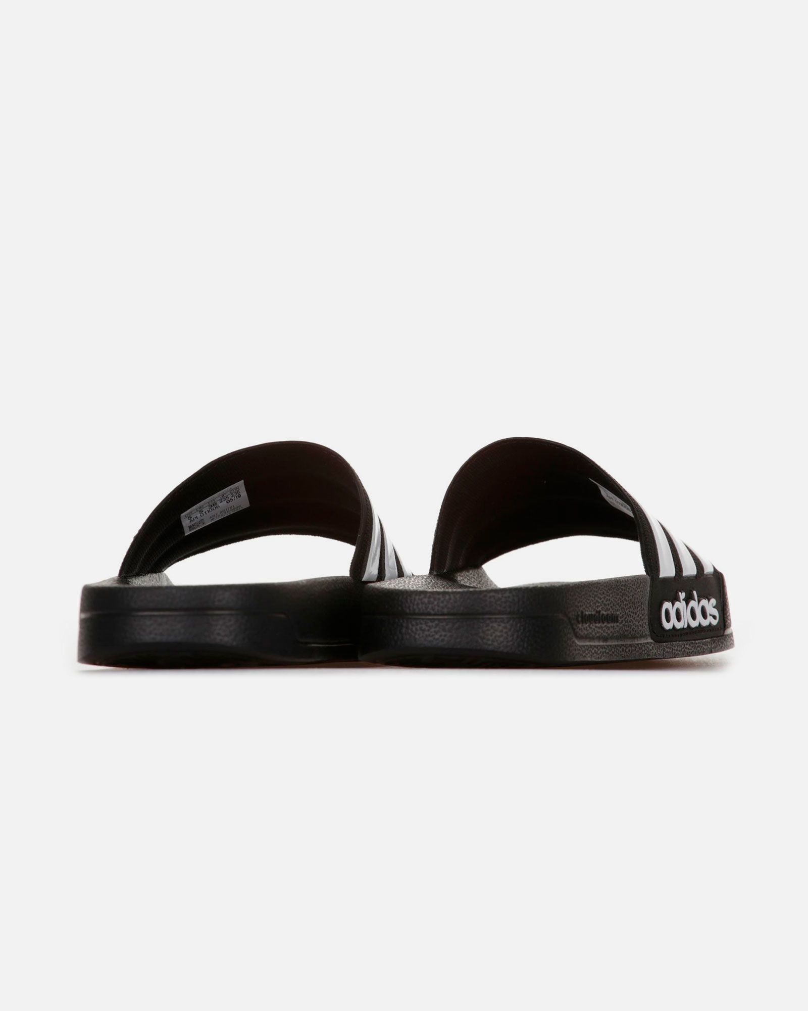 Chanclas Adilette Shower Junior Negro Blanco - Fútbol Factory