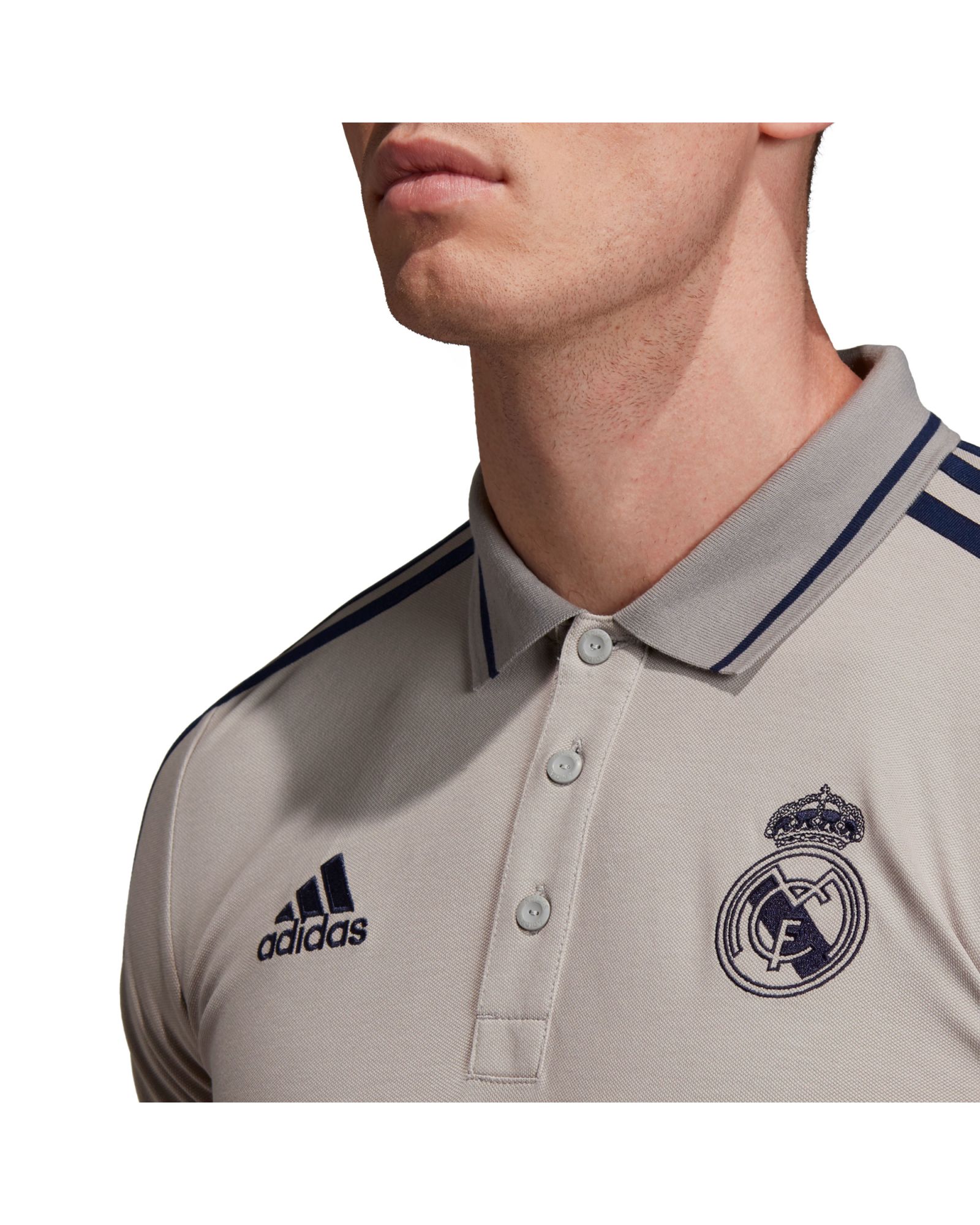 Polo de Paseo Real Madrid 2019/2020 Gris - Fútbol Factory