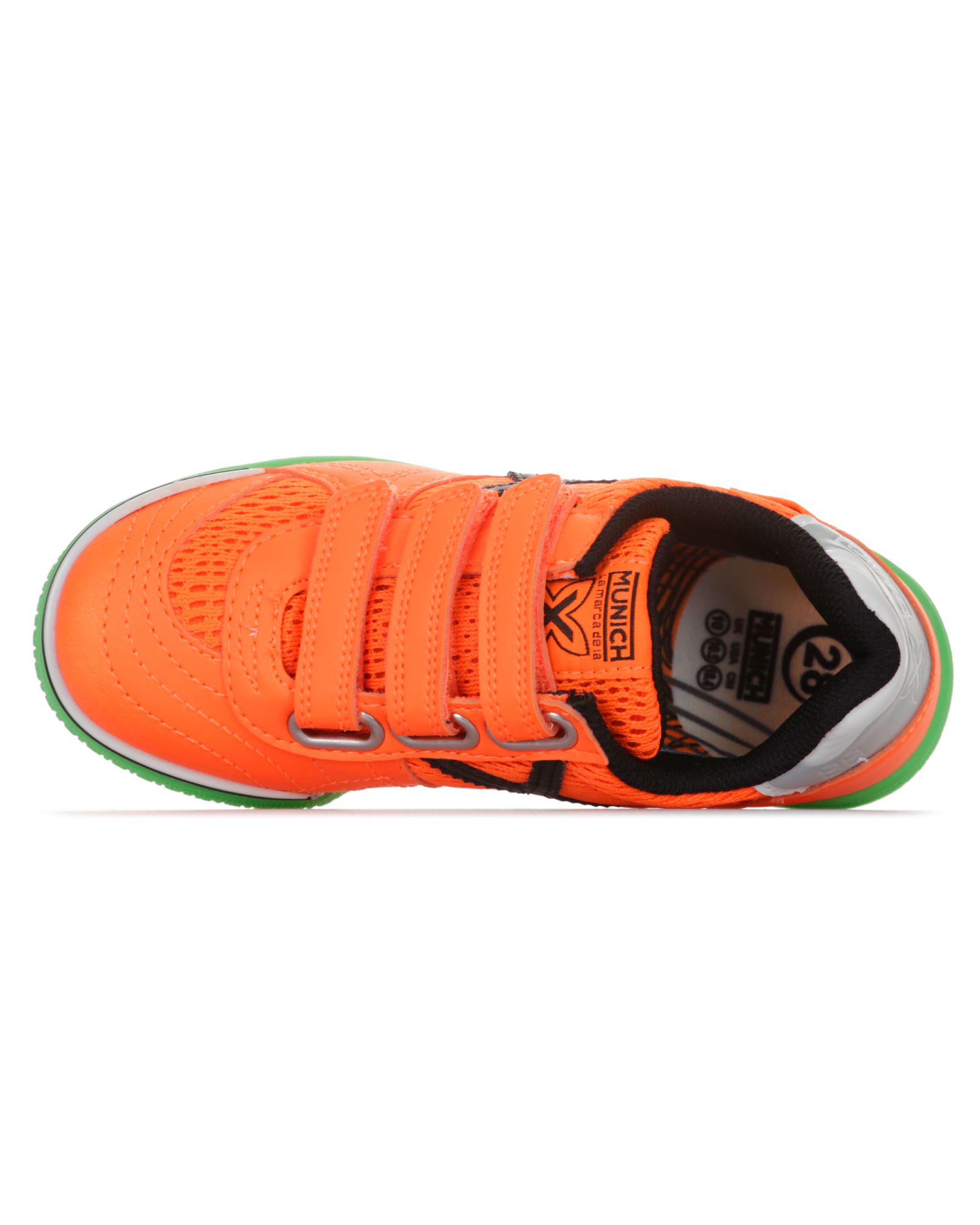 Zapatillas de Fútbol Sala G-3 IN Velcro Junior Naranja Verde - Fútbol Factory