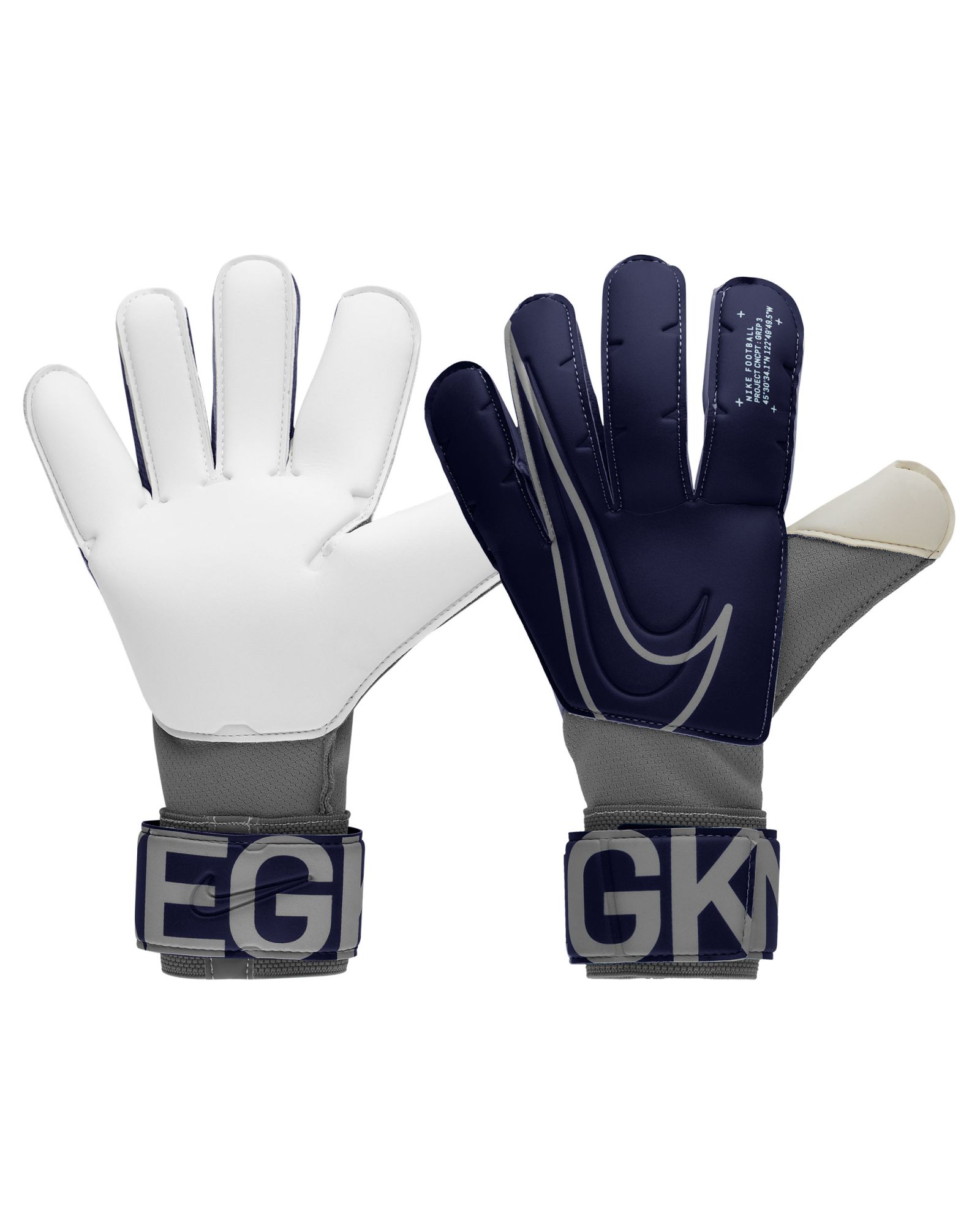 Guantes Grip3 Gris Azul - Fútbol Factory