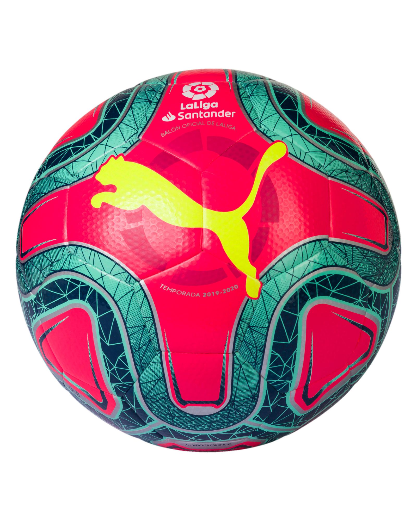 Balón de Fútbol 7 Puma Hybrid La Liga 2019/2020 Rosa - Fútbol Factory