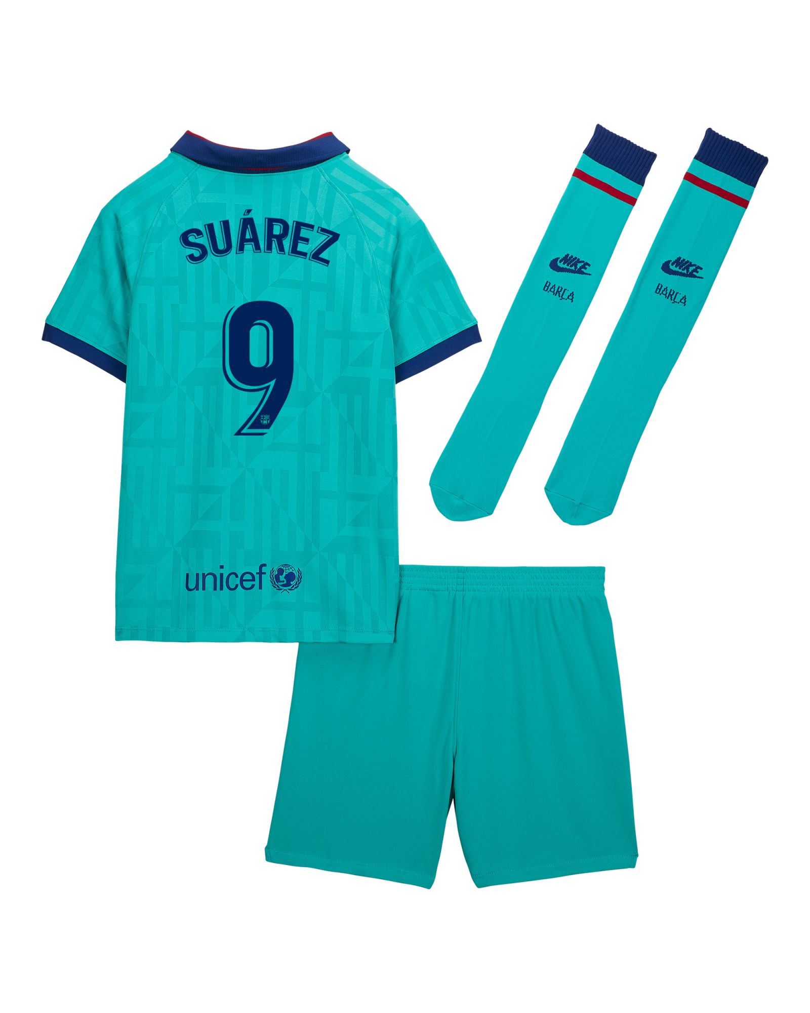 Conjunto 3ª FC Barcelona 2019/2020 Infantil Verde Suárez - Fútbol Factory