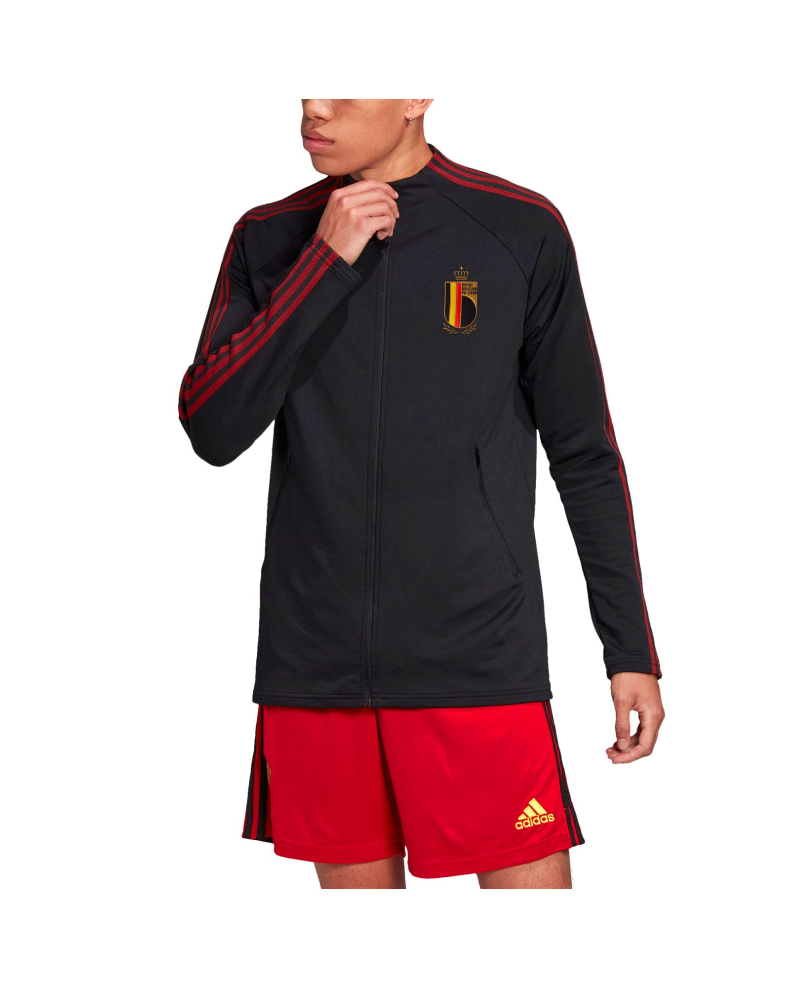 Chaqueta Pre-Match Bélgica Eurocopa 2021 Negro - Fútbol Factory