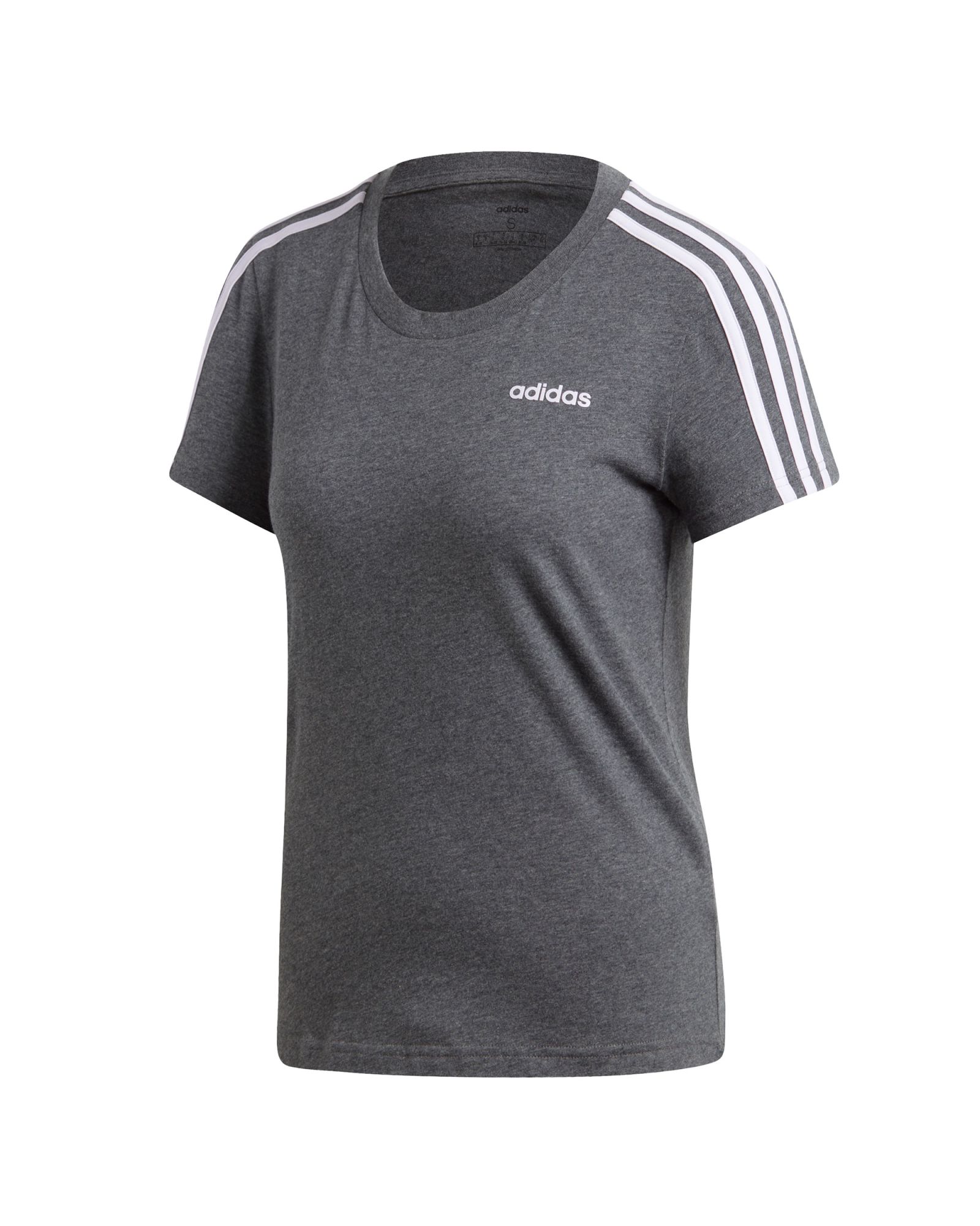 Camiseta de Paseo Essentials Tres Bandas Mujer Gris - Fútbol Factory