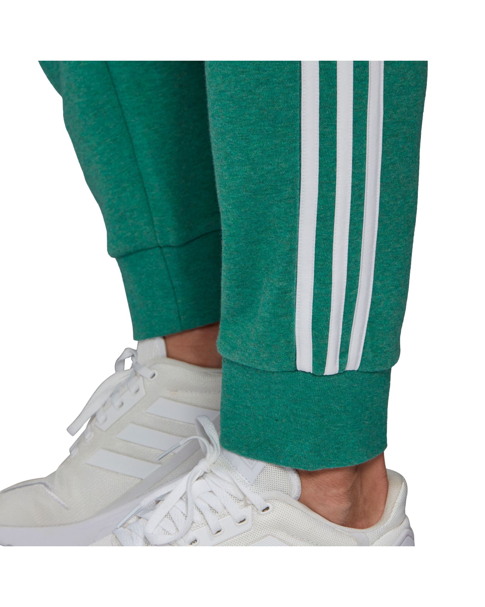 Pantalón Largo de Paseo Essentials Tapered Cuffed Tres Bandas Verde - Fútbol Factory