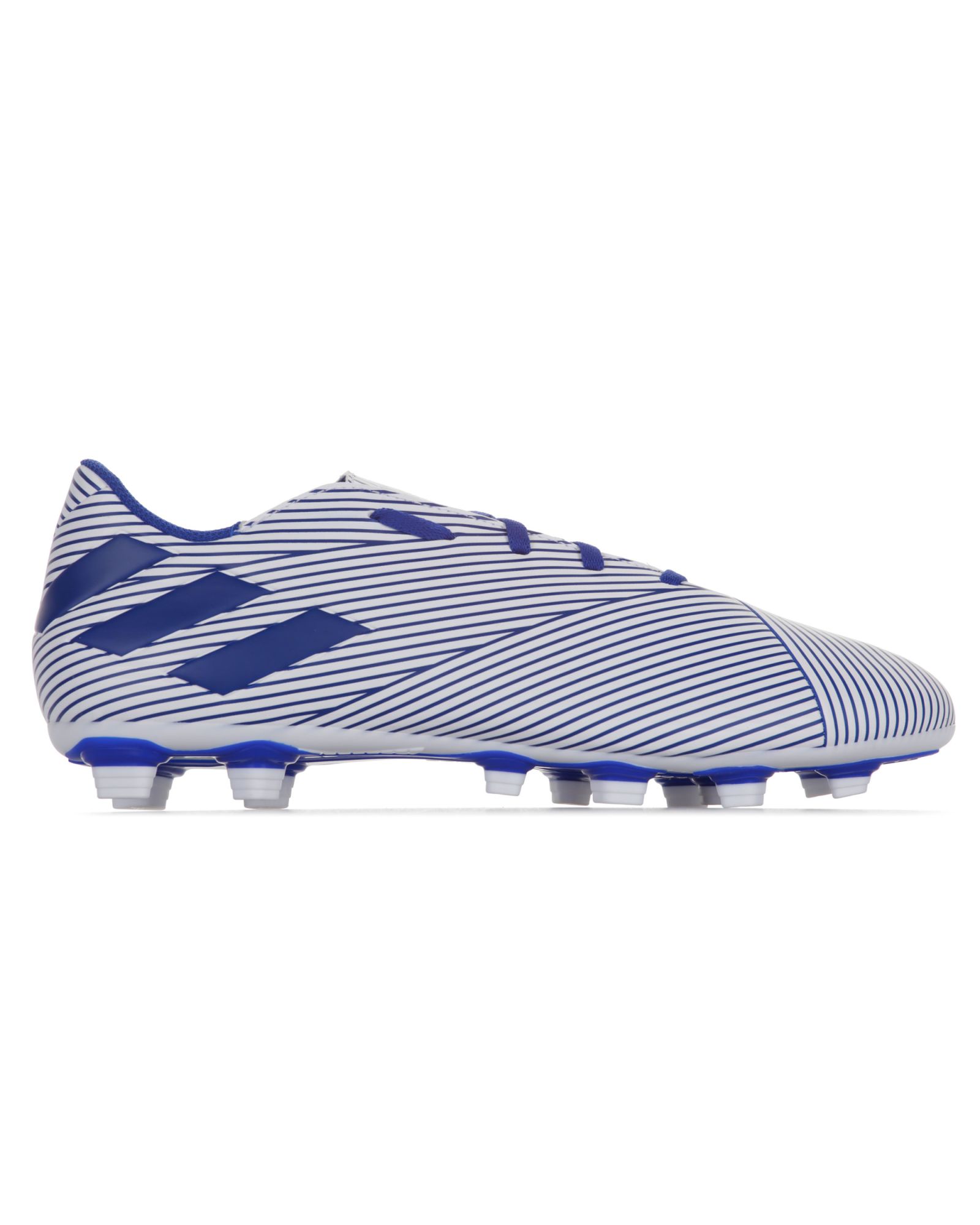 Botas de fútbol adidas Nemeziz 19.4 FxG Blanco Azul - Fútbol Factory