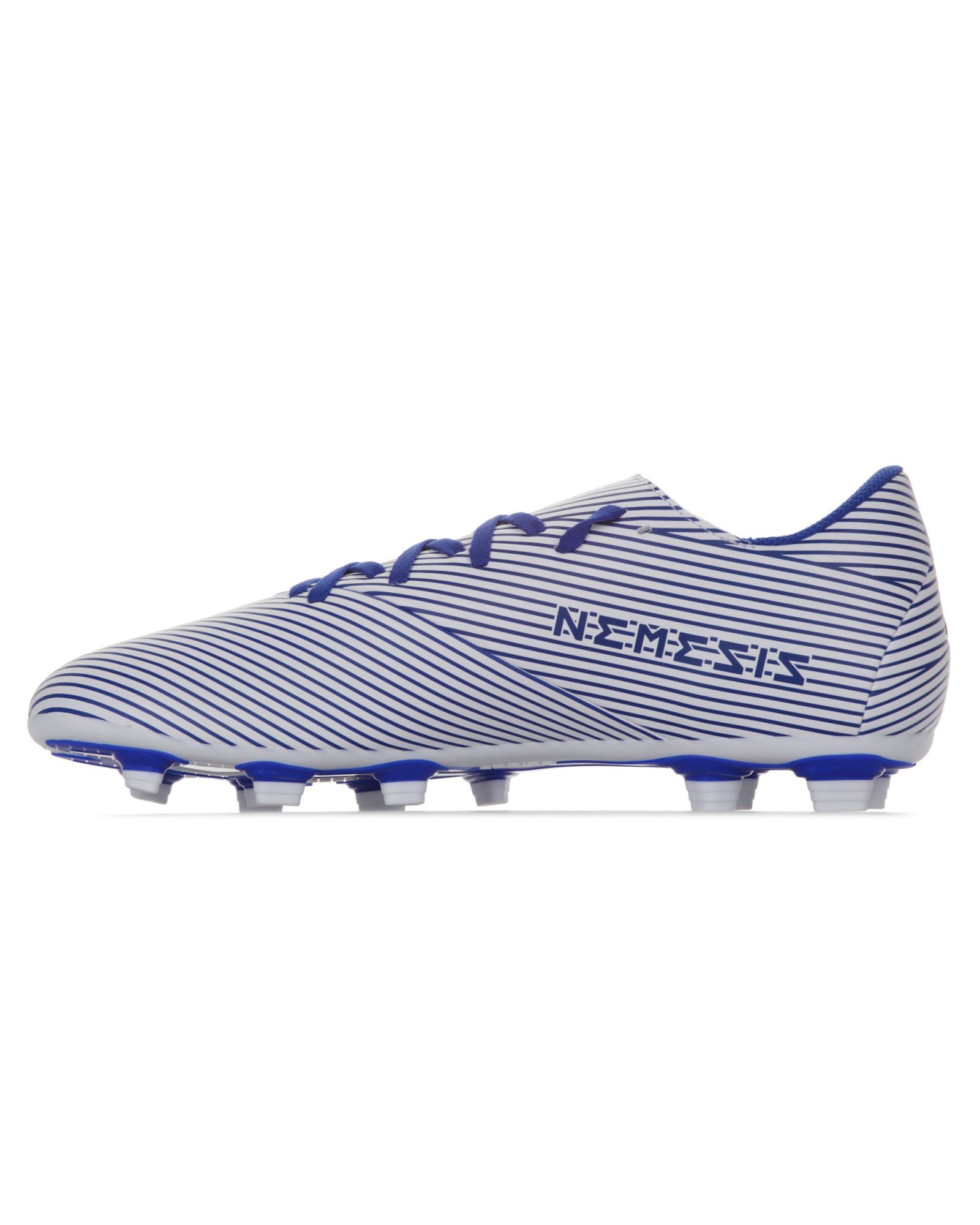 Botas de fútbol adidas Nemeziz 19.4 FxG Blanco Azul - Fútbol Factory