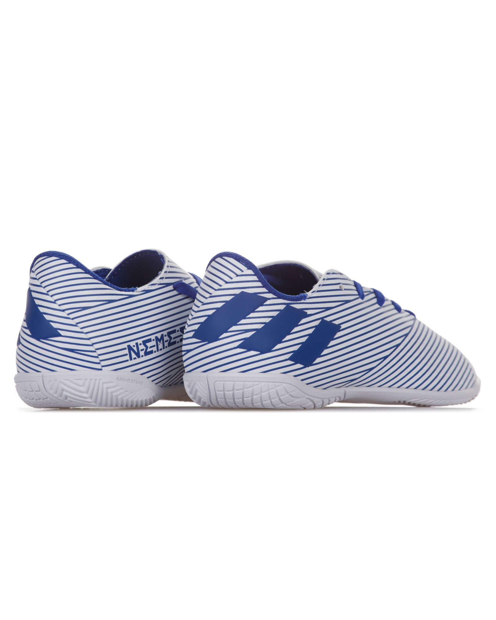 Zapatillas de Fútbol Sala adidas Nemeziz 19.4 IN Junior Blanco Azul - Fútbol Factory