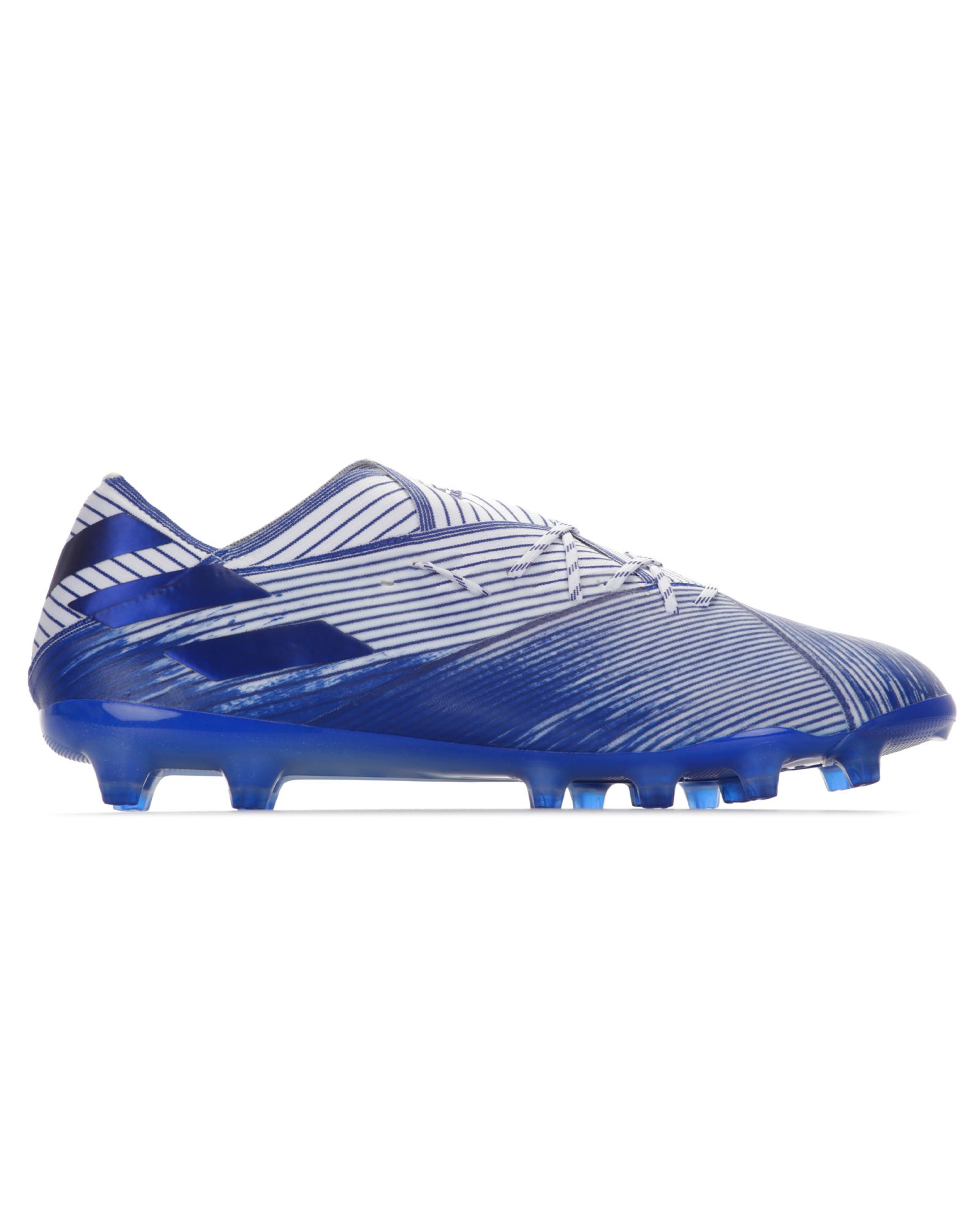 Lengua macarrónica túnel Factura Botas de fútbol adidas Nemeziz 19.1 AG Blanco Azul