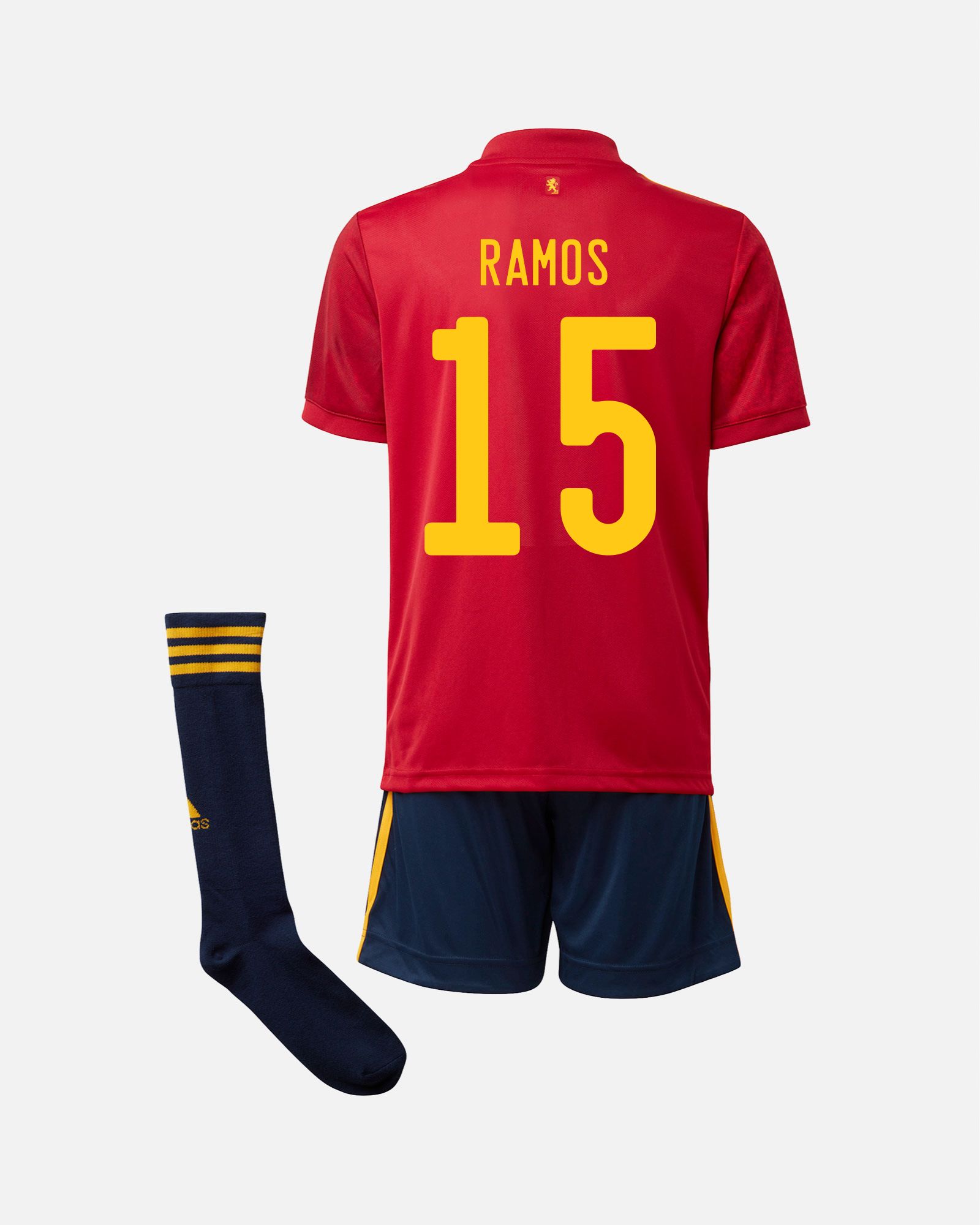 MINI CONJUNTO OFICIAL FÚTBOL PRIMERA EQUIPACIÓN ESPAÑA UEFA EURO