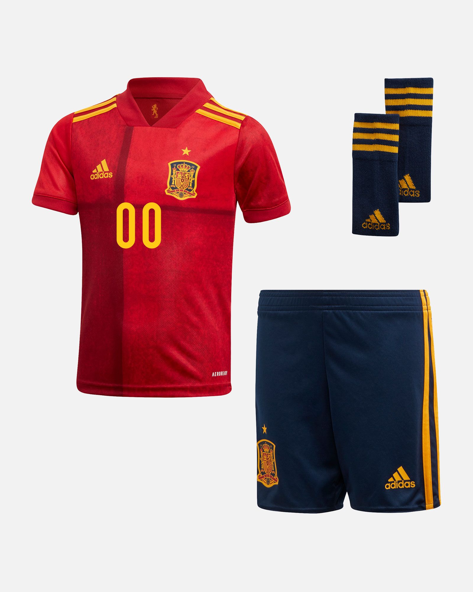 Conjunto 1ª España EURO 2020 Infantil Personalizado - Fútbol Factory