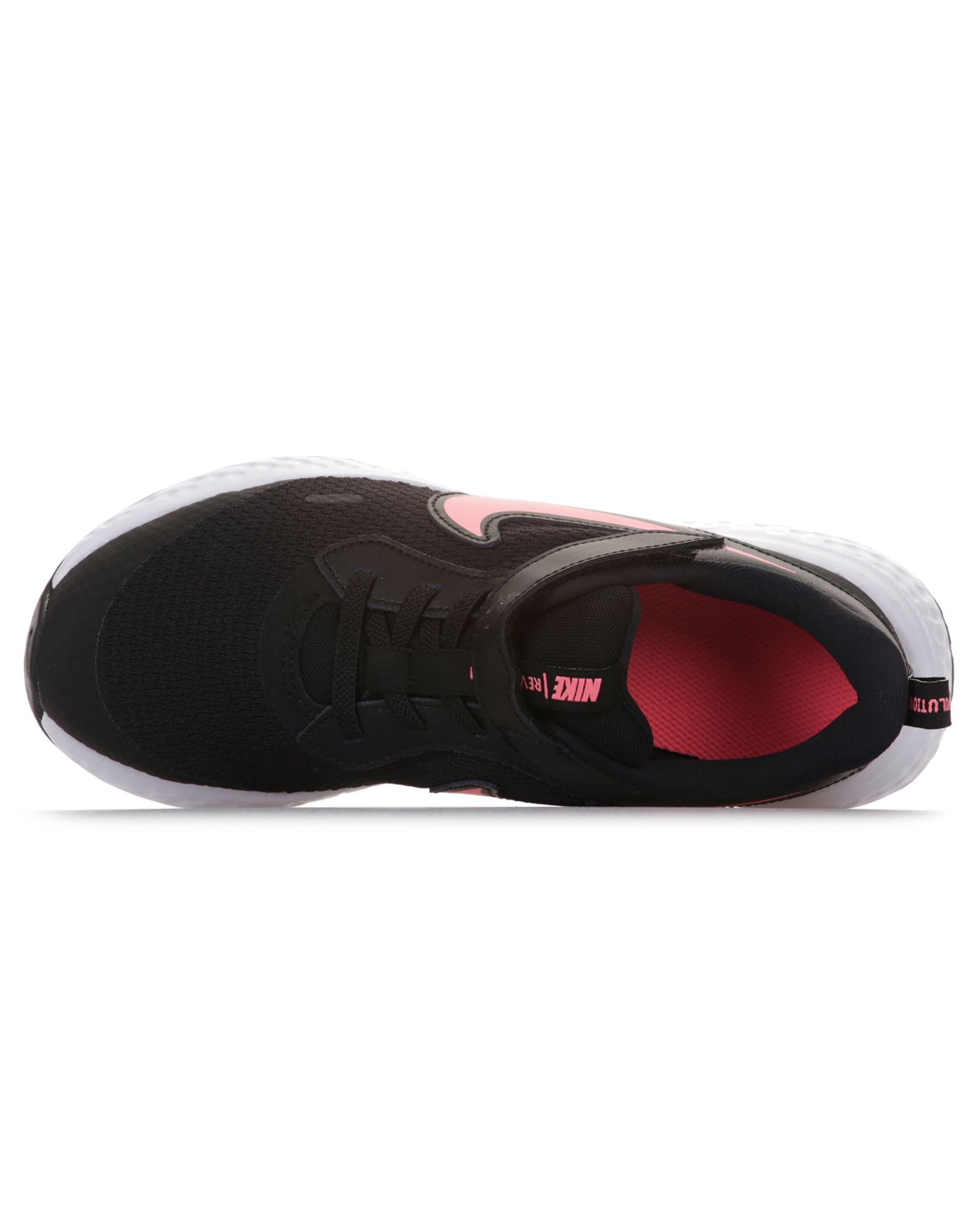 Zapatillas de Running Revolution 5 Velcro Junior Negro - Fútbol Factory