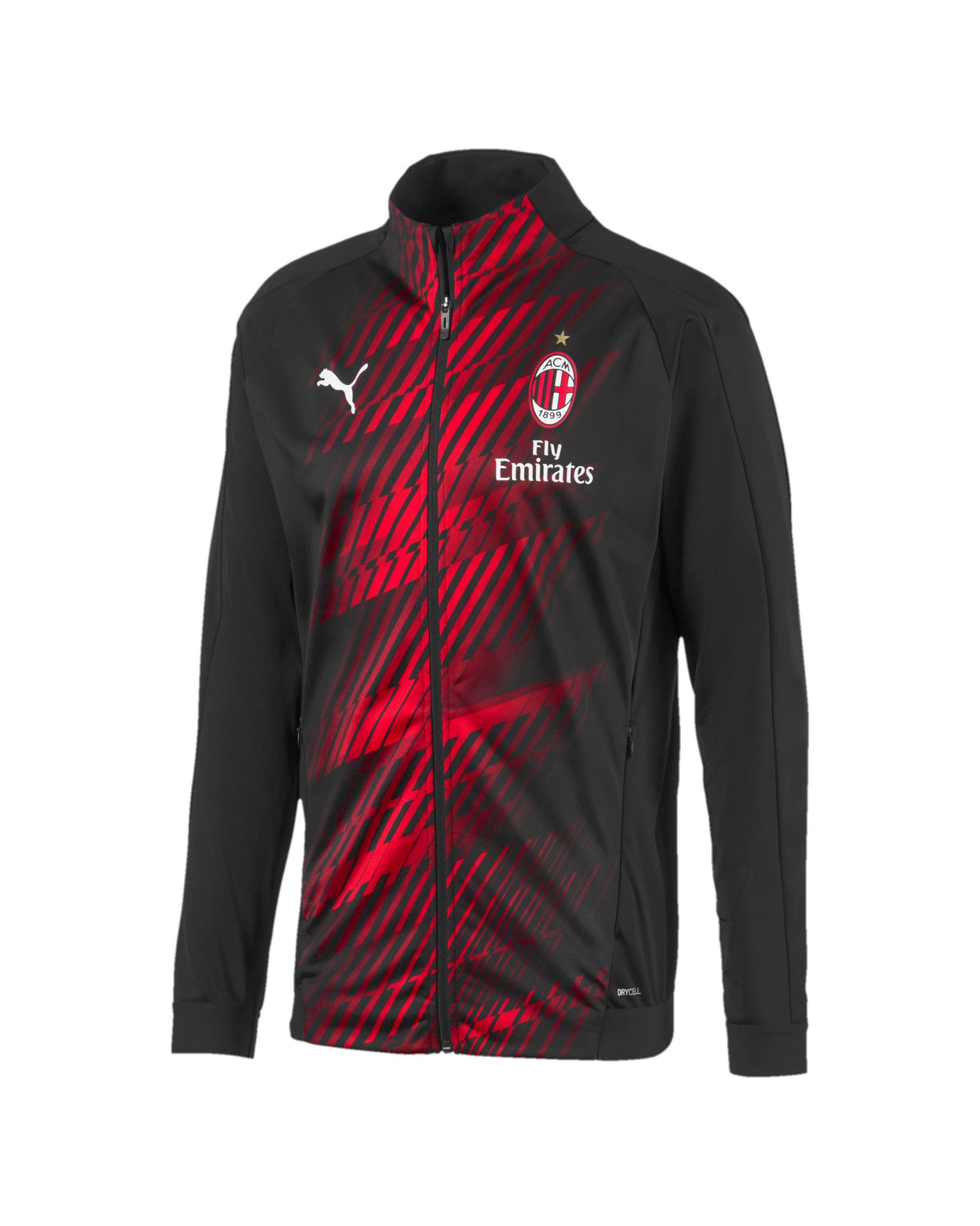 Chaqueta Pre-Match AC Milan 2019/2020 Stadium Negro Rojo - Fútbol Factory