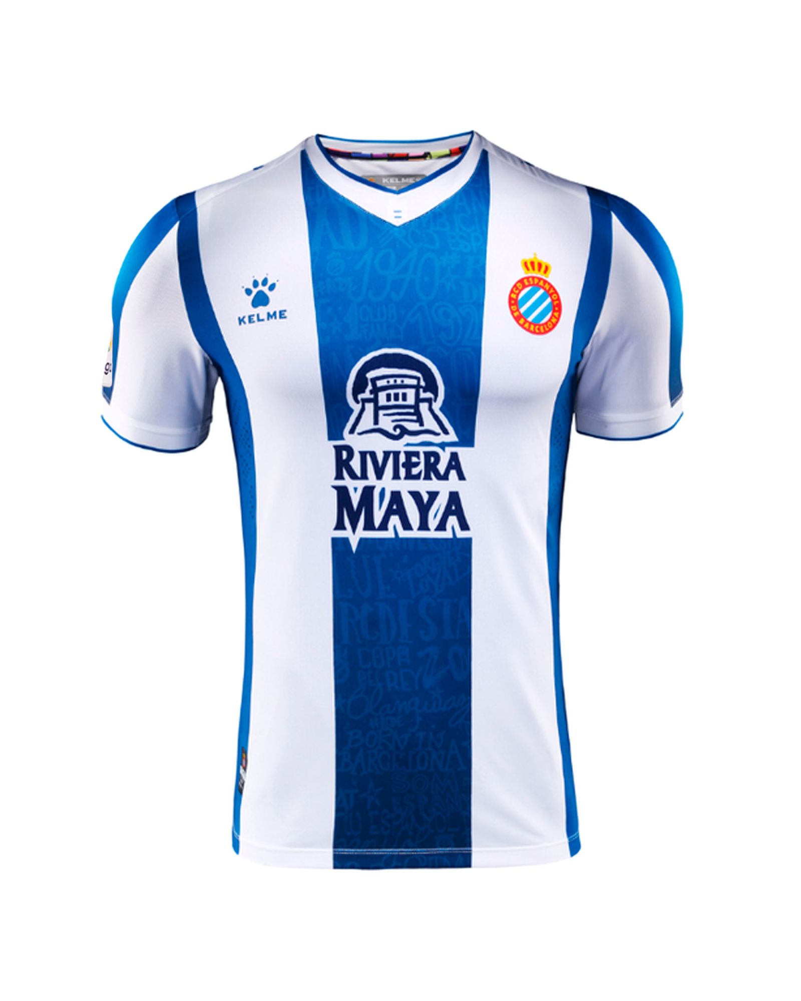 Camiseta 1ª RCD Espanyol 2019/2020 Blanco Azul - Fútbol Factory