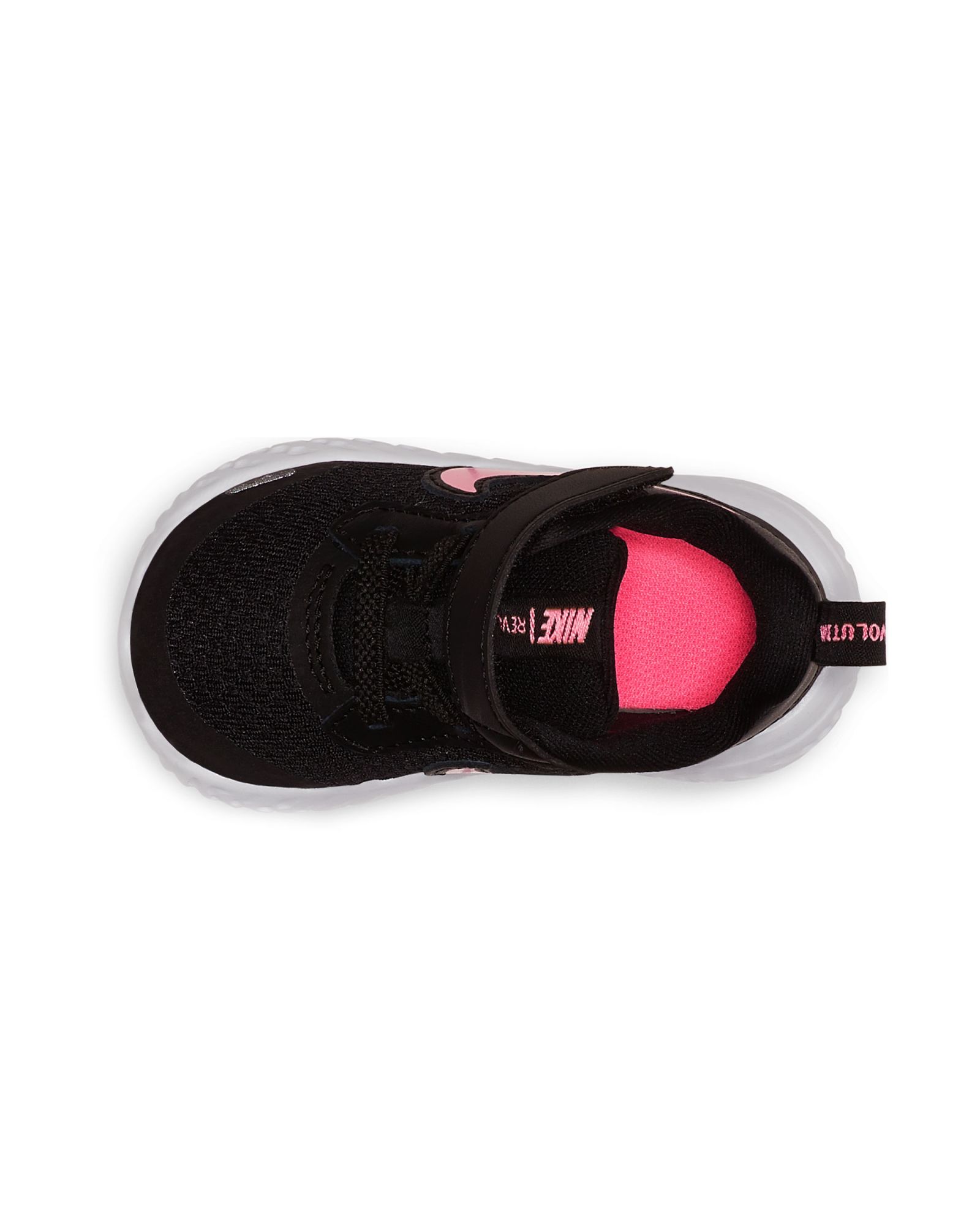 Zapatillas de Paseo Revolution 5 Velcro Bebé Negro Rosa - Fútbol Factory