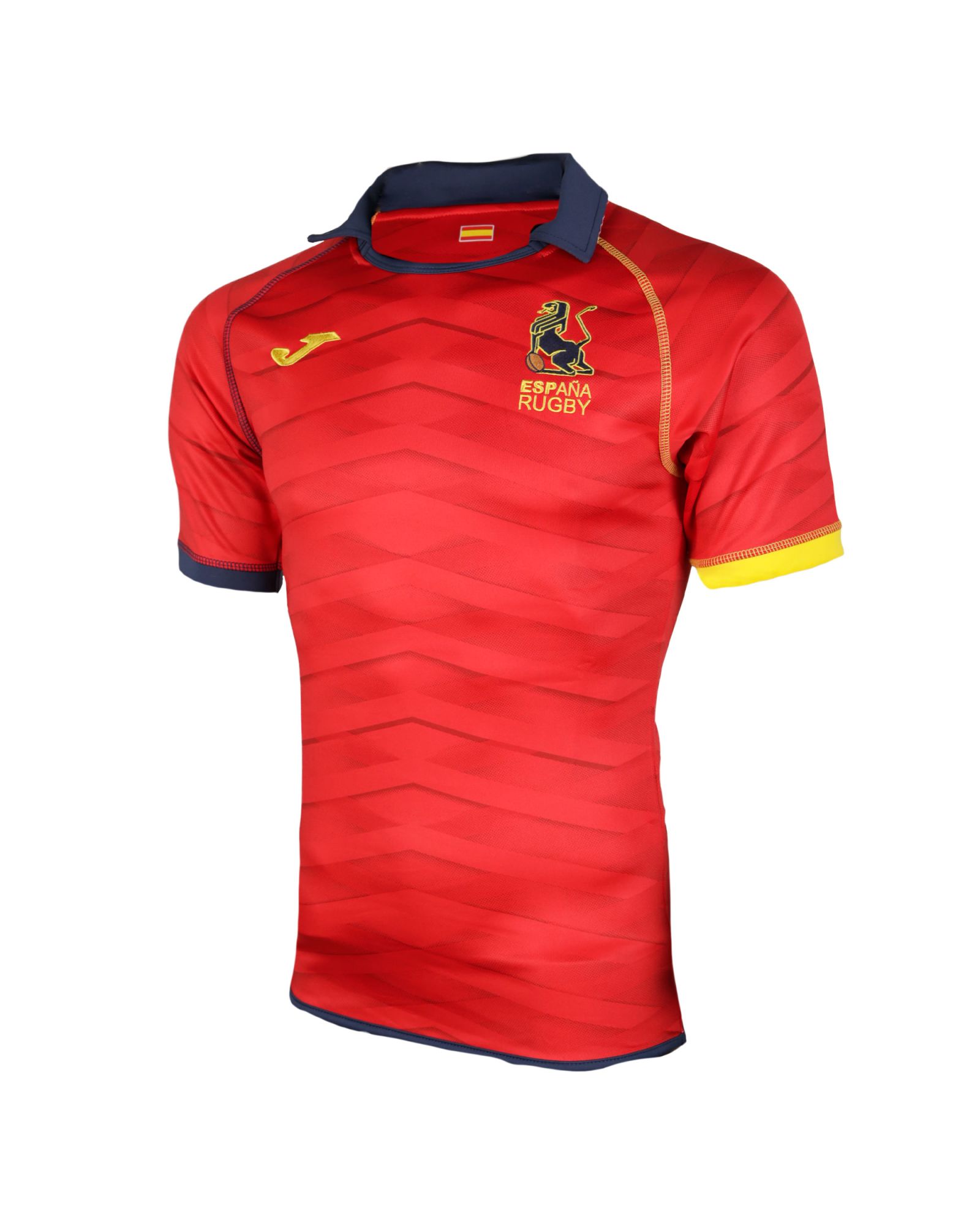 Camiseta entreno España Rugby negra-roja