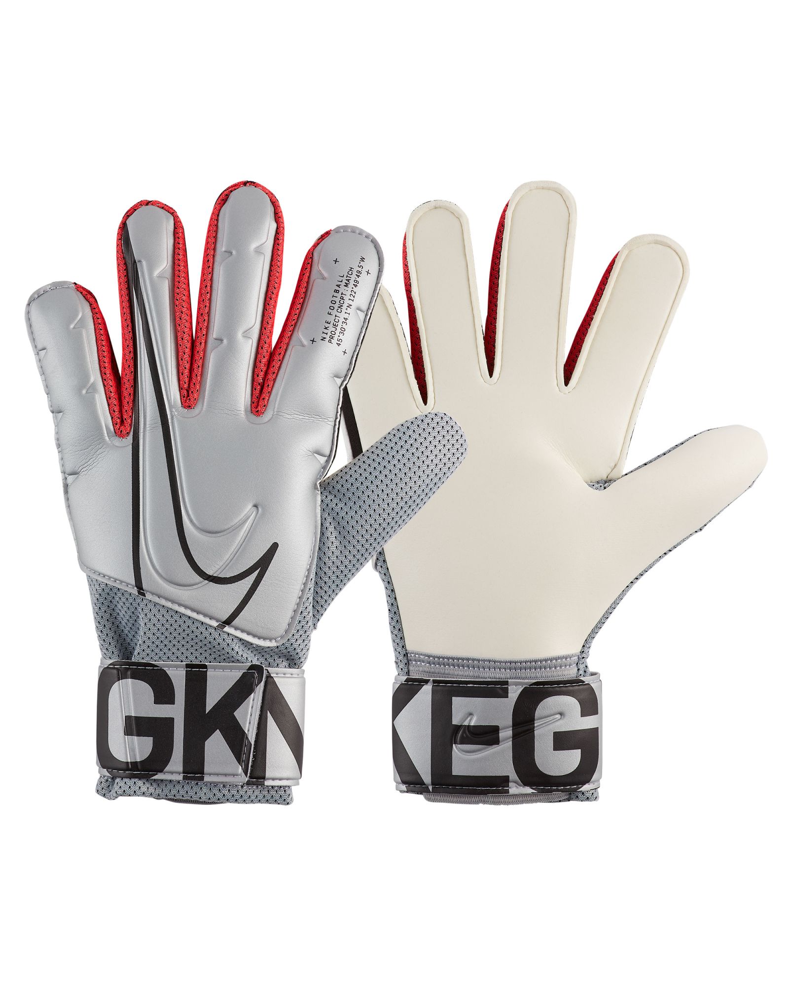 Guantes Goalkeeper Match Gris Plata - Fútbol Factory