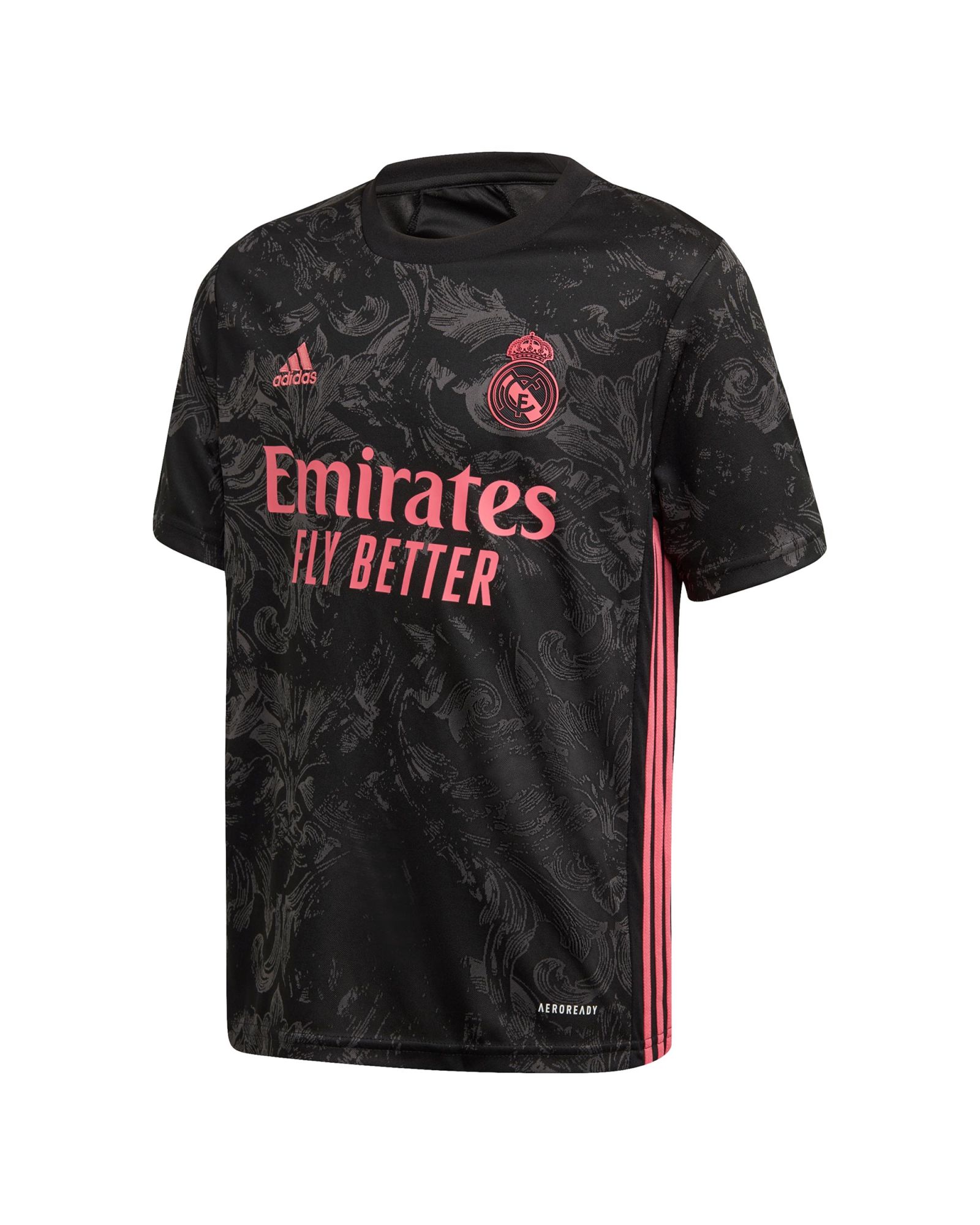 Conjunto 3ª Real Madrid 2020/2021 Junior Negro Rosa - Fútbol Factory