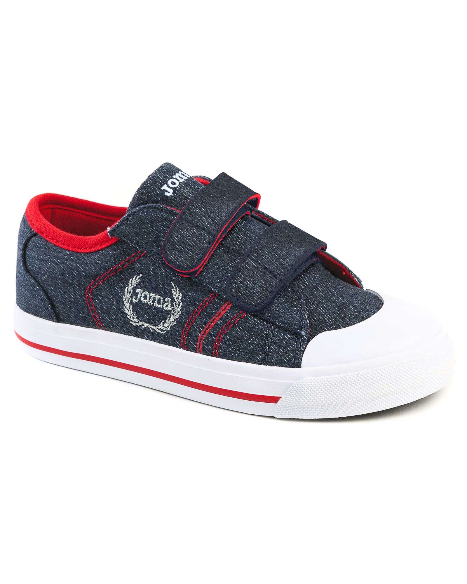 Zapatillas de Paseo Revel Junior Velcro Marino Rojo - Fútbol Factory