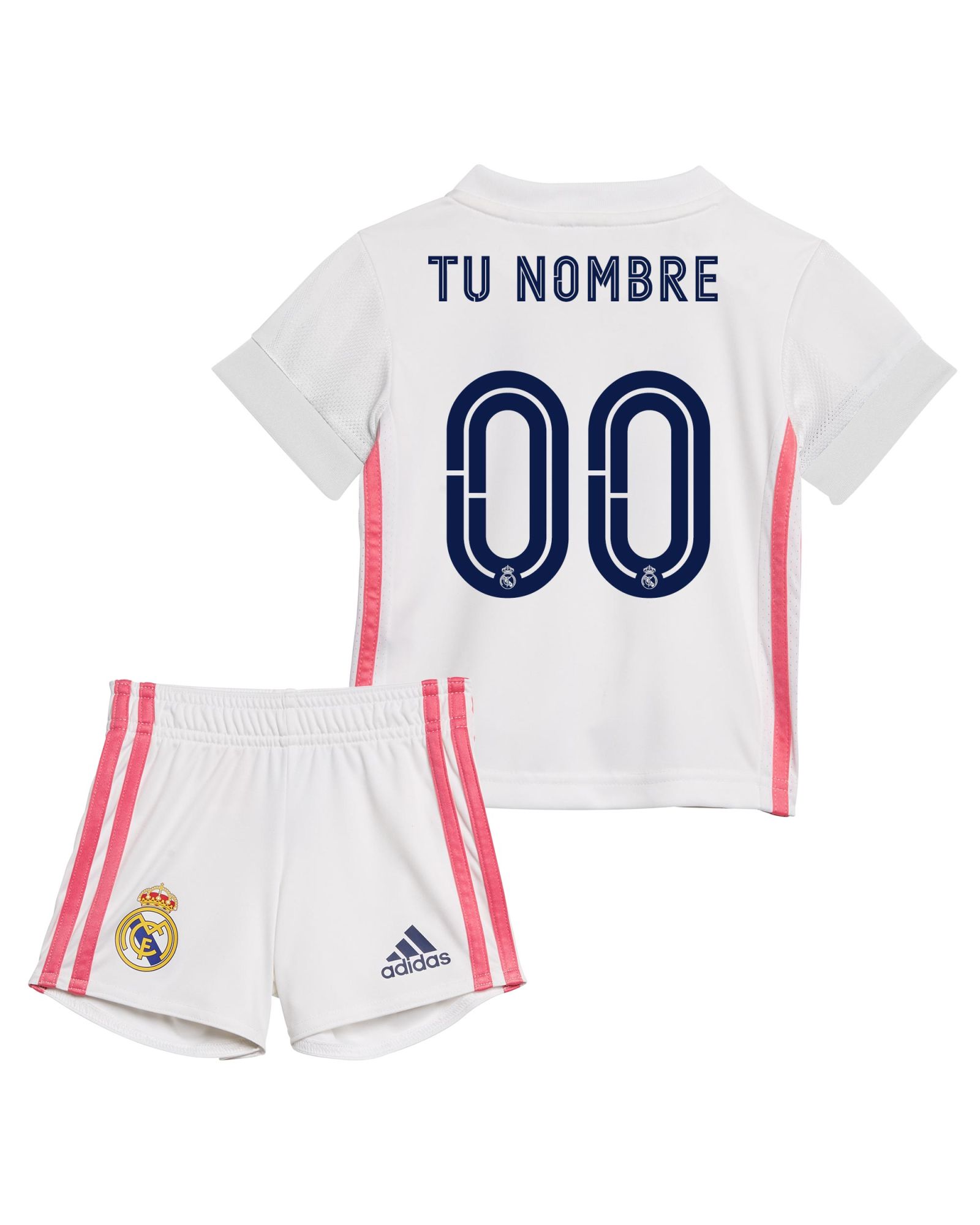 Conjunto 1ª Real Madrid 2020/2021 Bebé Personalizado - Fútbol Factory