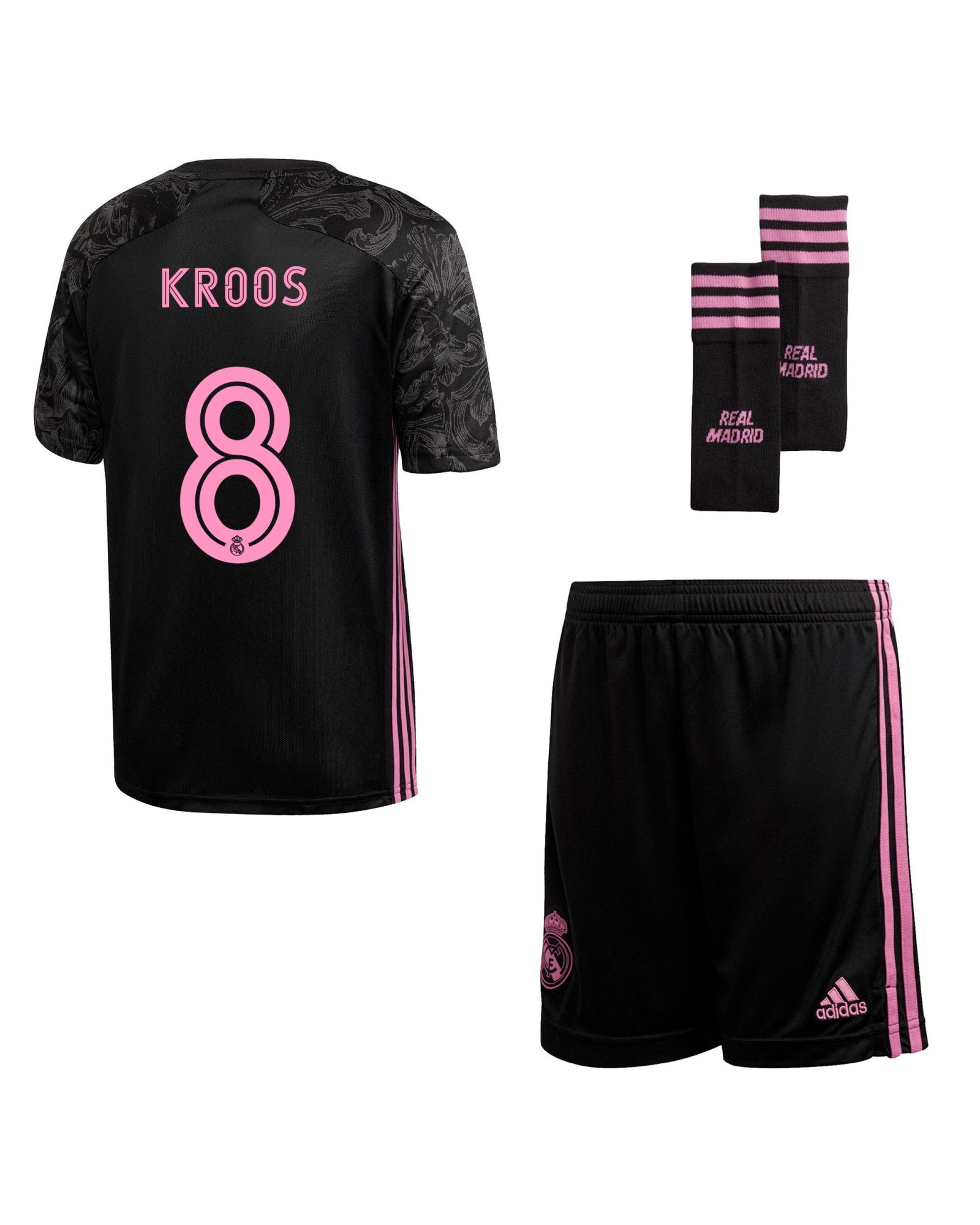 Conjunto 3ª Real Madrid 2020/2021 Junior Negro Kroos - Fútbol Factory