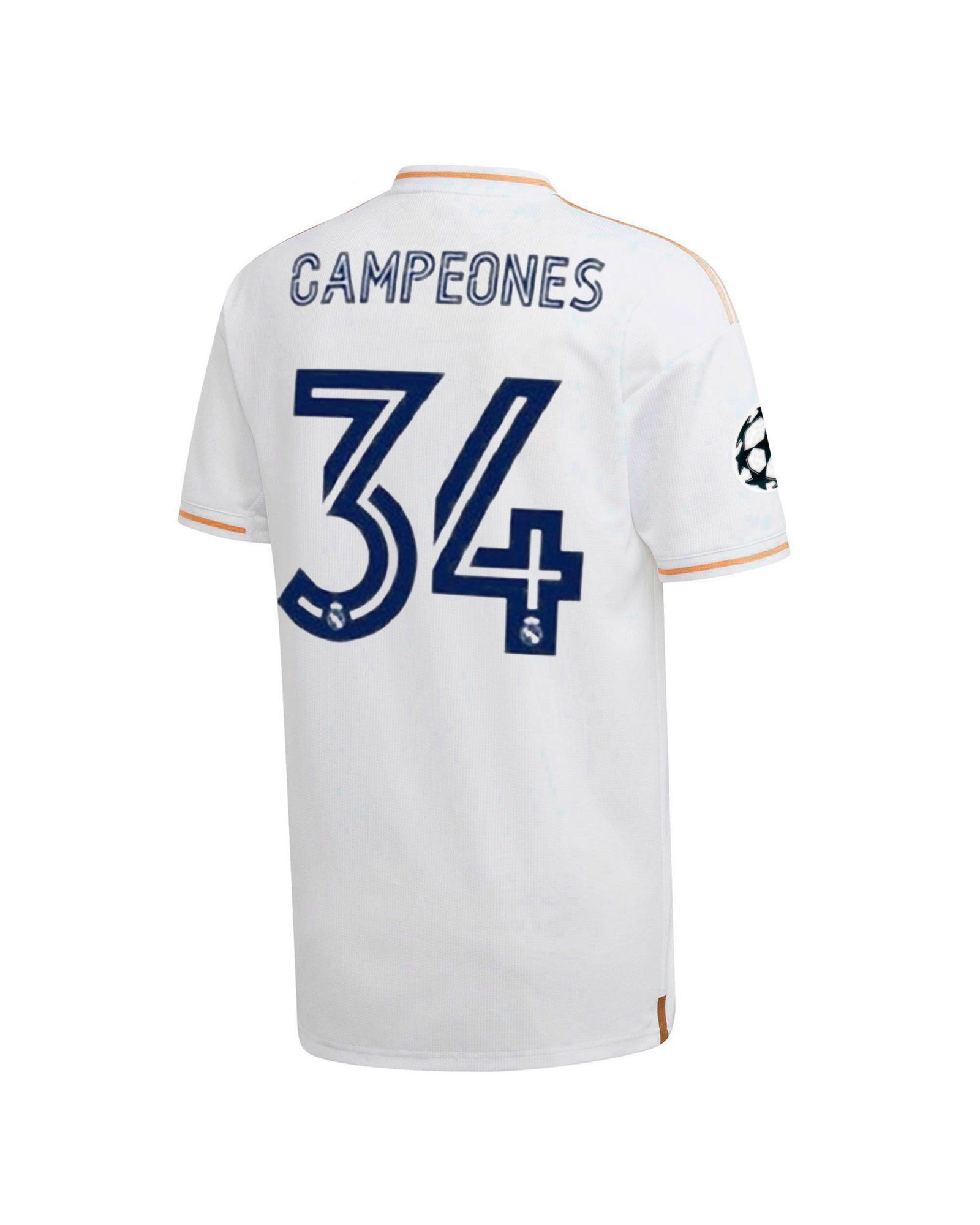 Camiseta 1ª Real Madrid 2019/2020 UCL Campeones 34 - Fútbol Factory