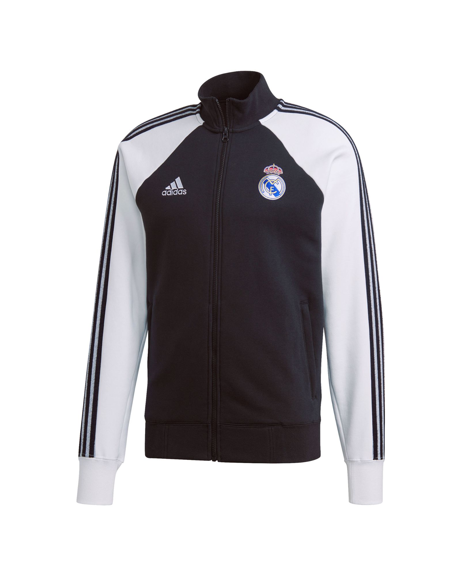 Chaqueta de Paseo Real Madrid 2020/2021 Icons Negro Blanco - Fútbol Factory