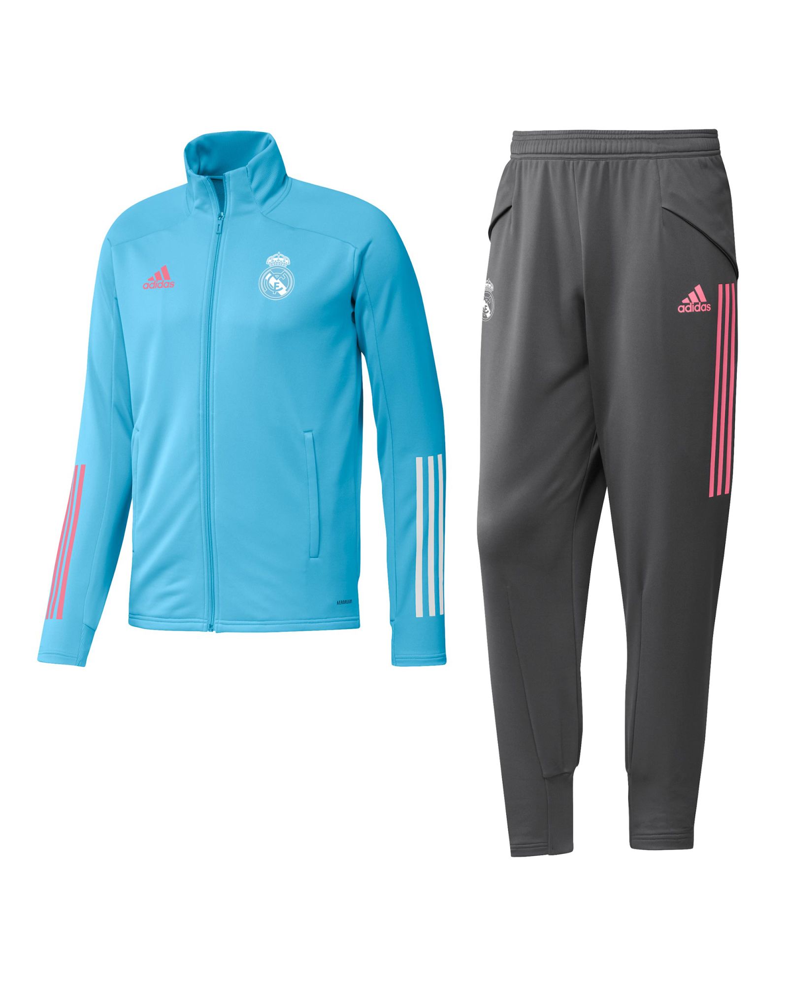 Chándal de Paseo Real Madrid 2020/2021 Azul Gris - Fútbol Factory