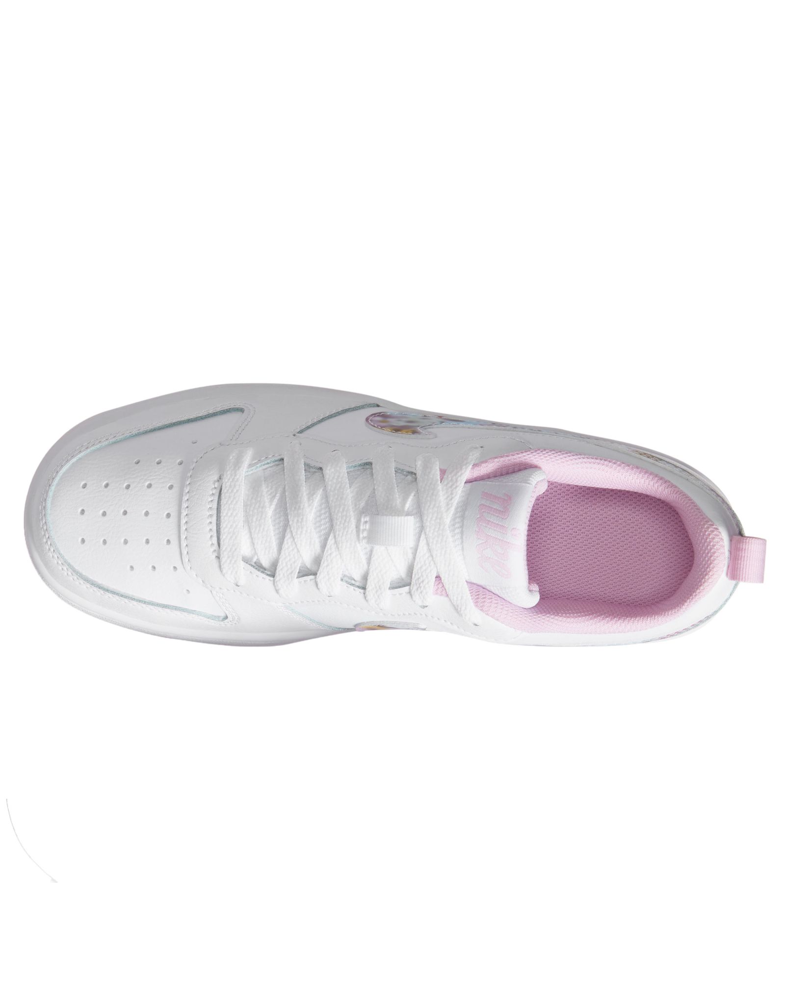 Zapatillas Court Borough Low Junior Blanco Rosa - Fútbol Factory