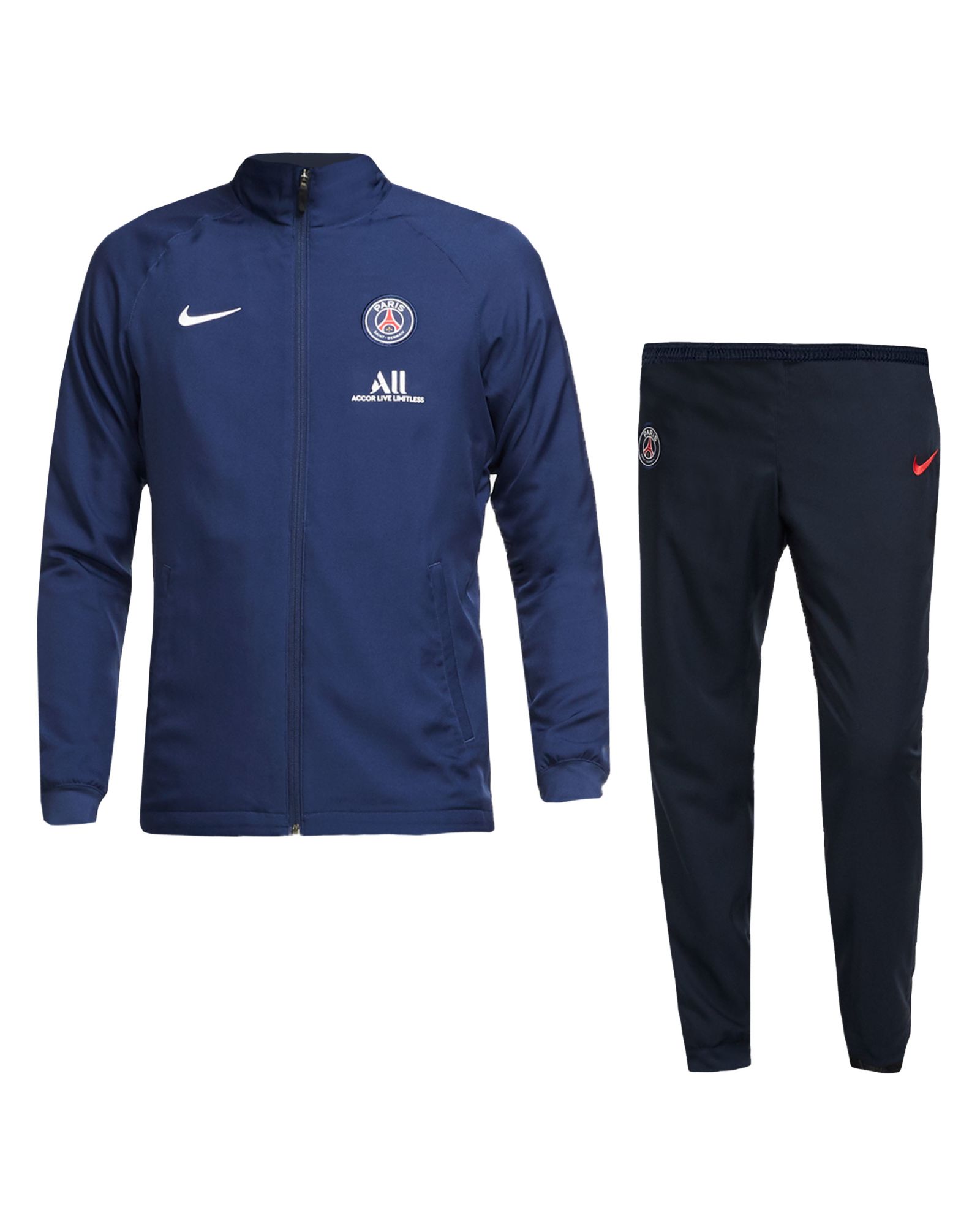 Chandal de Paseo PSG 2020/2021 Strike Blanco Marino - Fútbol Factory