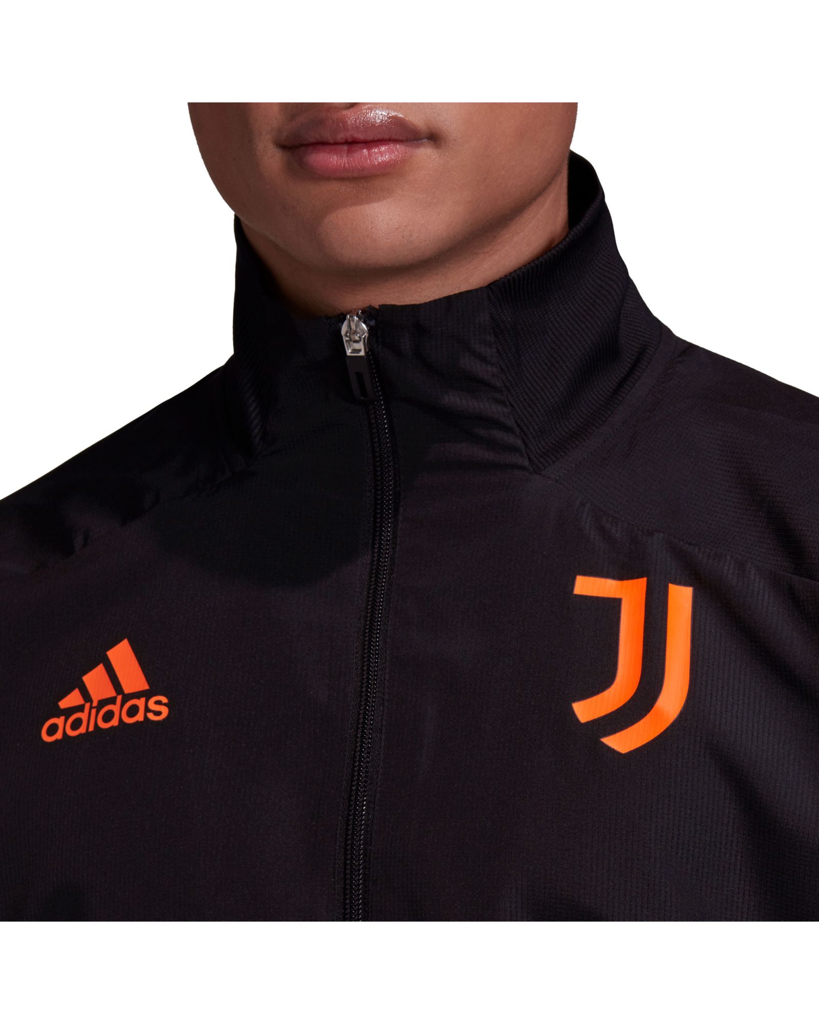 Chaqueta de Prepartido Juventus FC 2020/2021 UCL Negro Naranja - Fútbol Factory